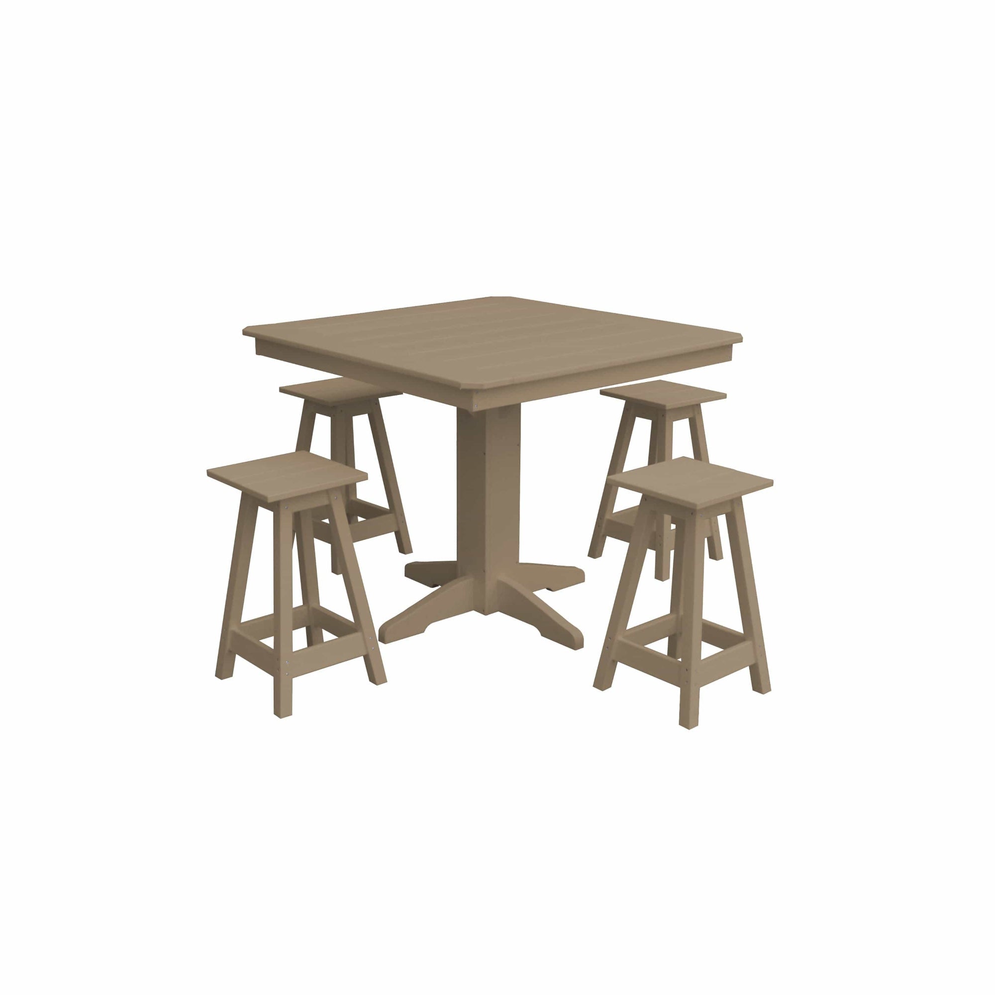 Keystone Amish Co. Riley 5-Piece Poly Counter Height Barstool Dining Set