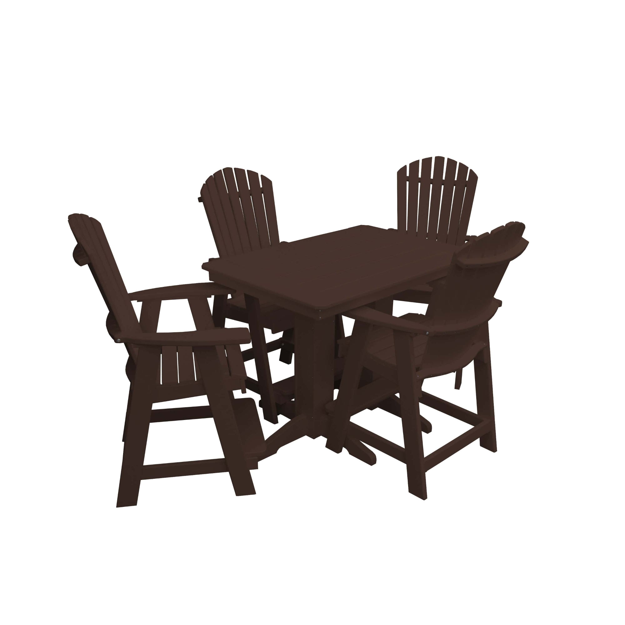 Keystone Amish Co. Sunburst 4-Person Counter Height Poly Dining Set