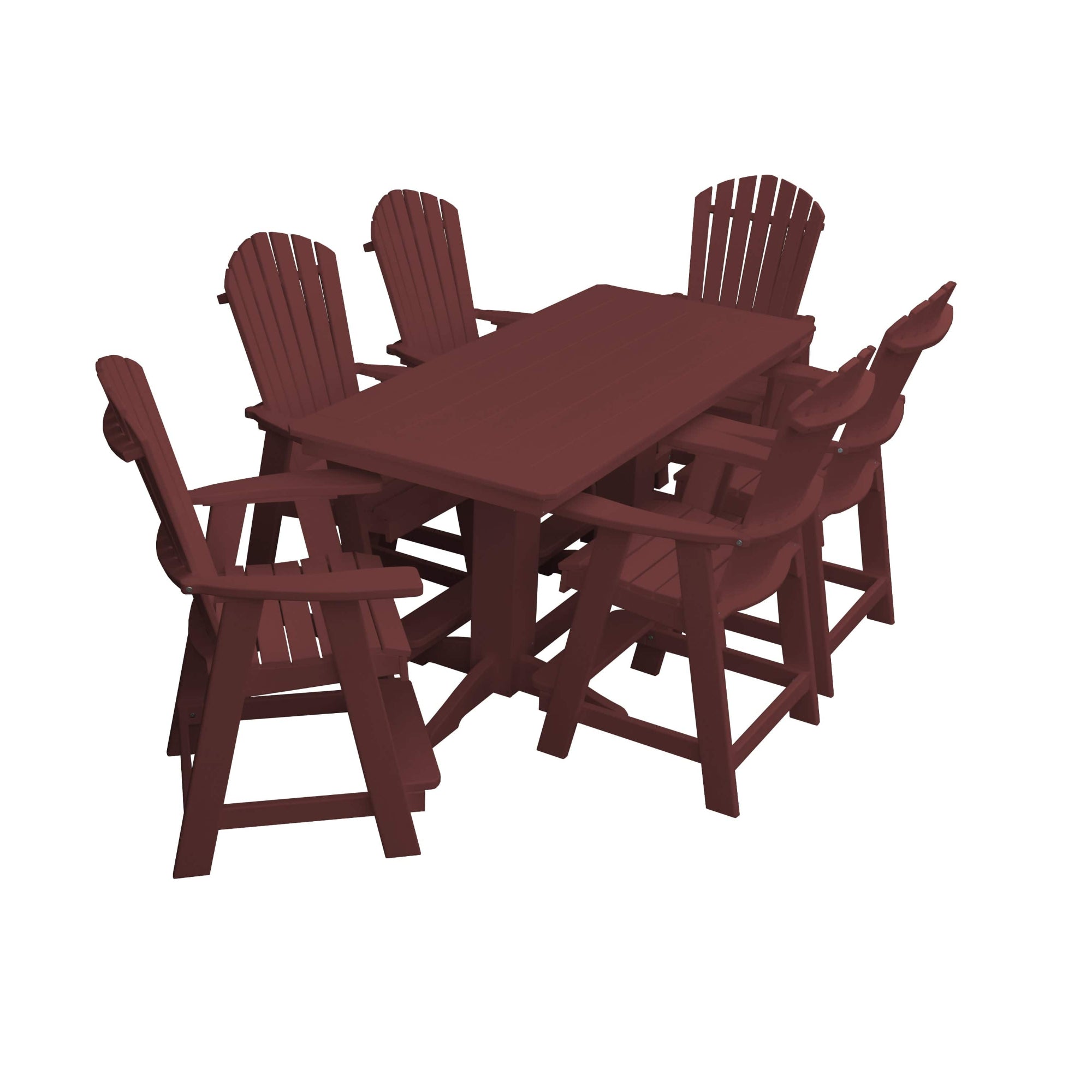 Keystone Amish Co. Sunburst 7-Piece Poly Counter Height Dining Set