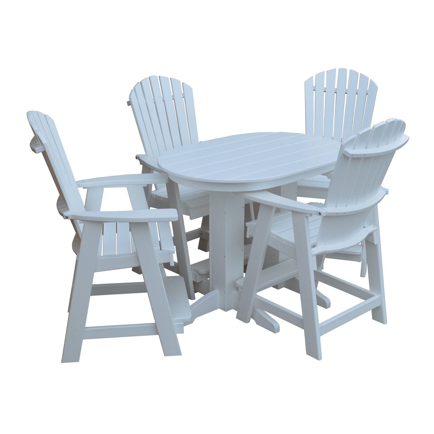 Keystone Amish Co. Sunburst 5-Piece Poly Counter Height Oval Dining Set