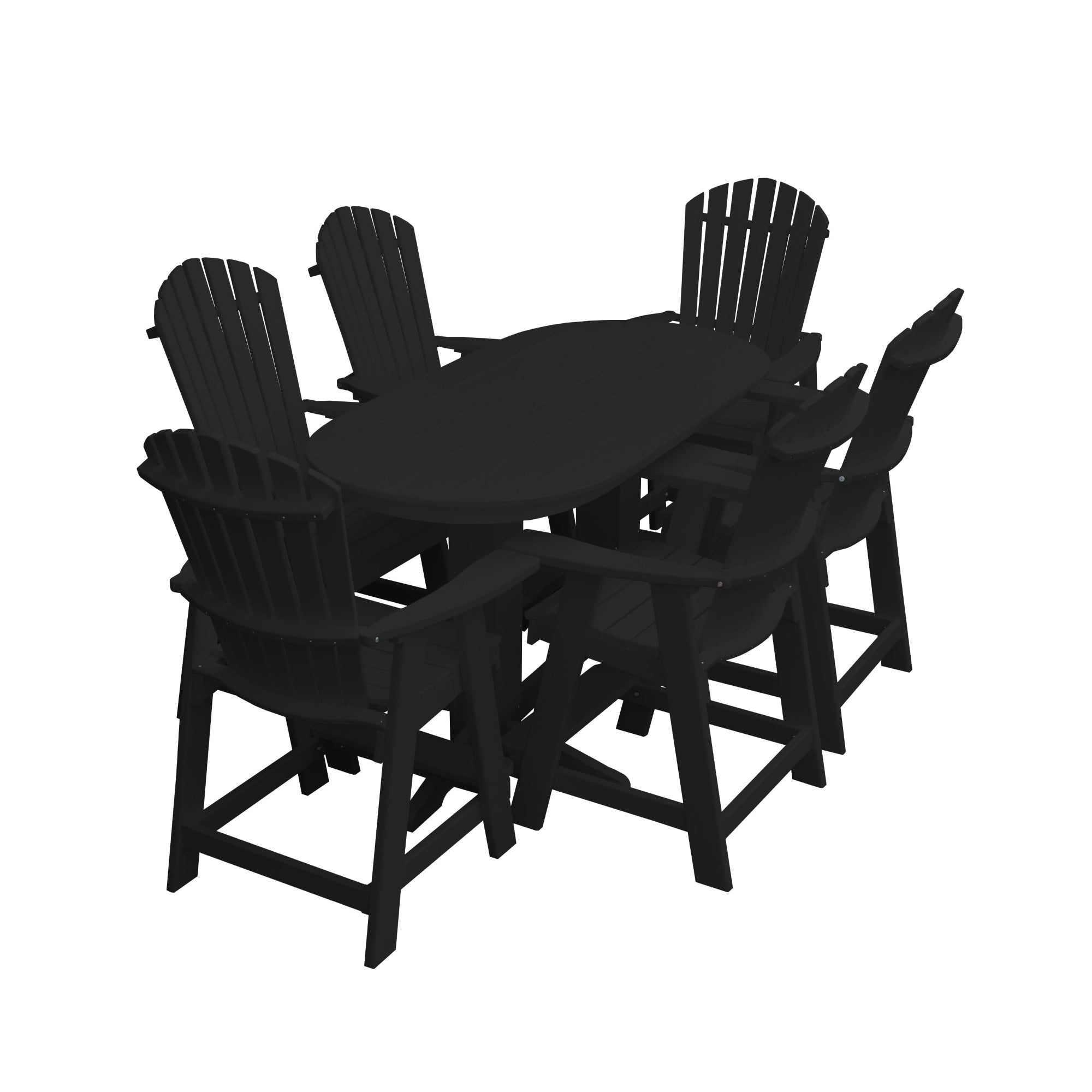 Keystone Amish Co. Sunburst 7-Piece Counter Height Poly Oval Dining Set