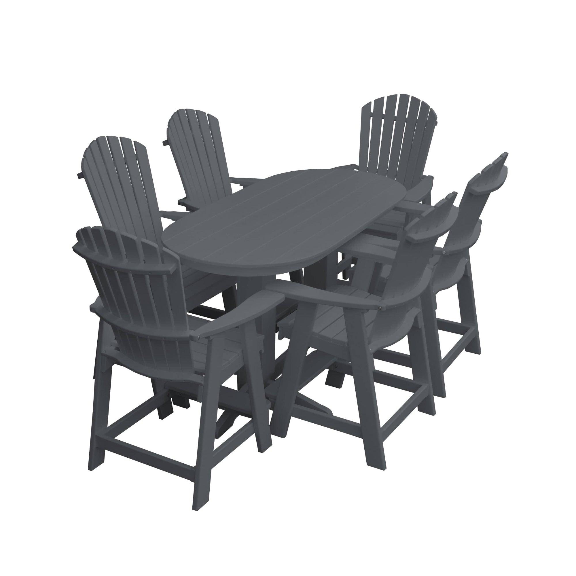 Keystone Amish Co. Sunburst 7-Piece Counter Height Poly Oval Dining Set
