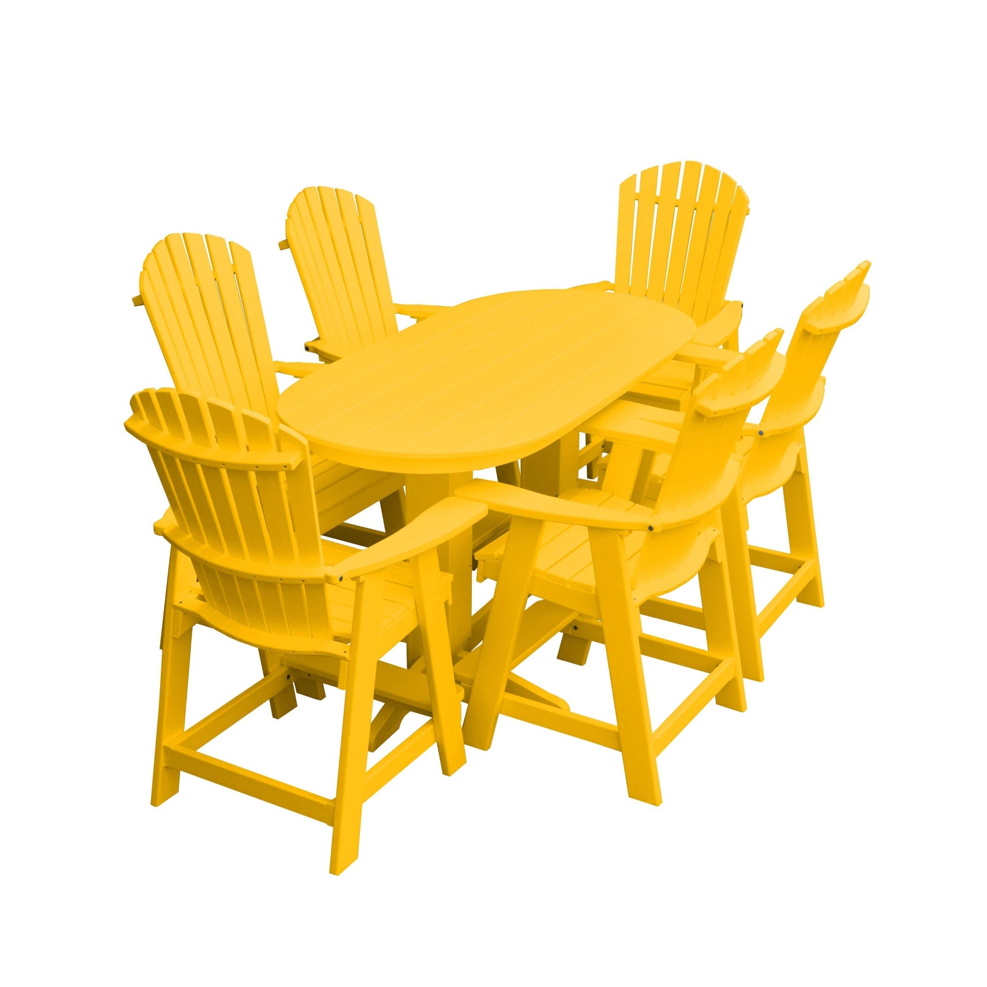 Keystone Amish Co. Sunburst 7-Piece Counter Height Poly Oval Dining Set