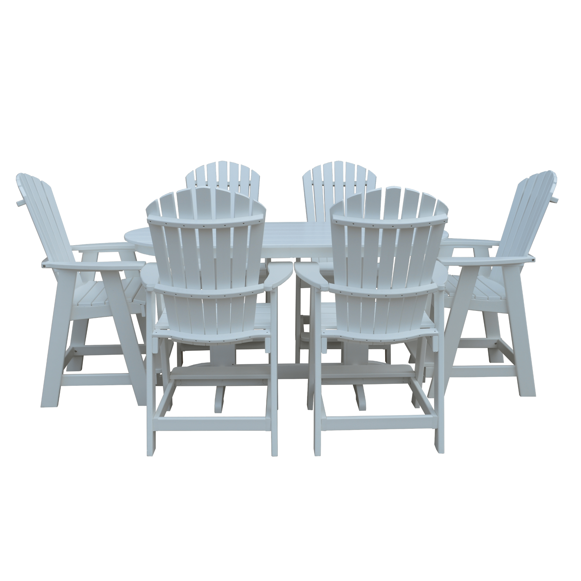 Keystone Amish Co. Sunburst 7-Piece Counter Height Poly Oval Dining Set