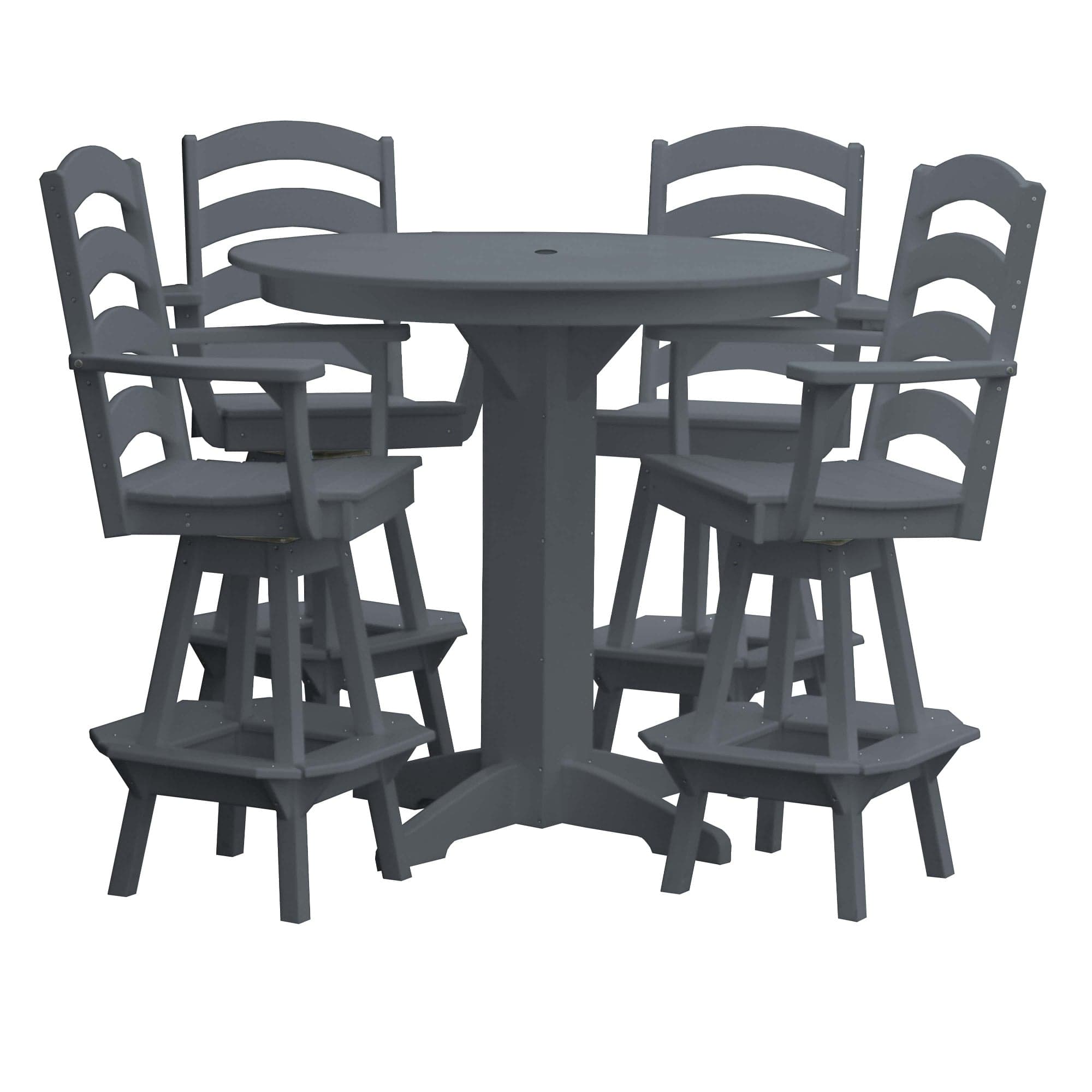 Keystone Amish Co. Josie 5-Piece Poly Bar Dining Set with Round Table