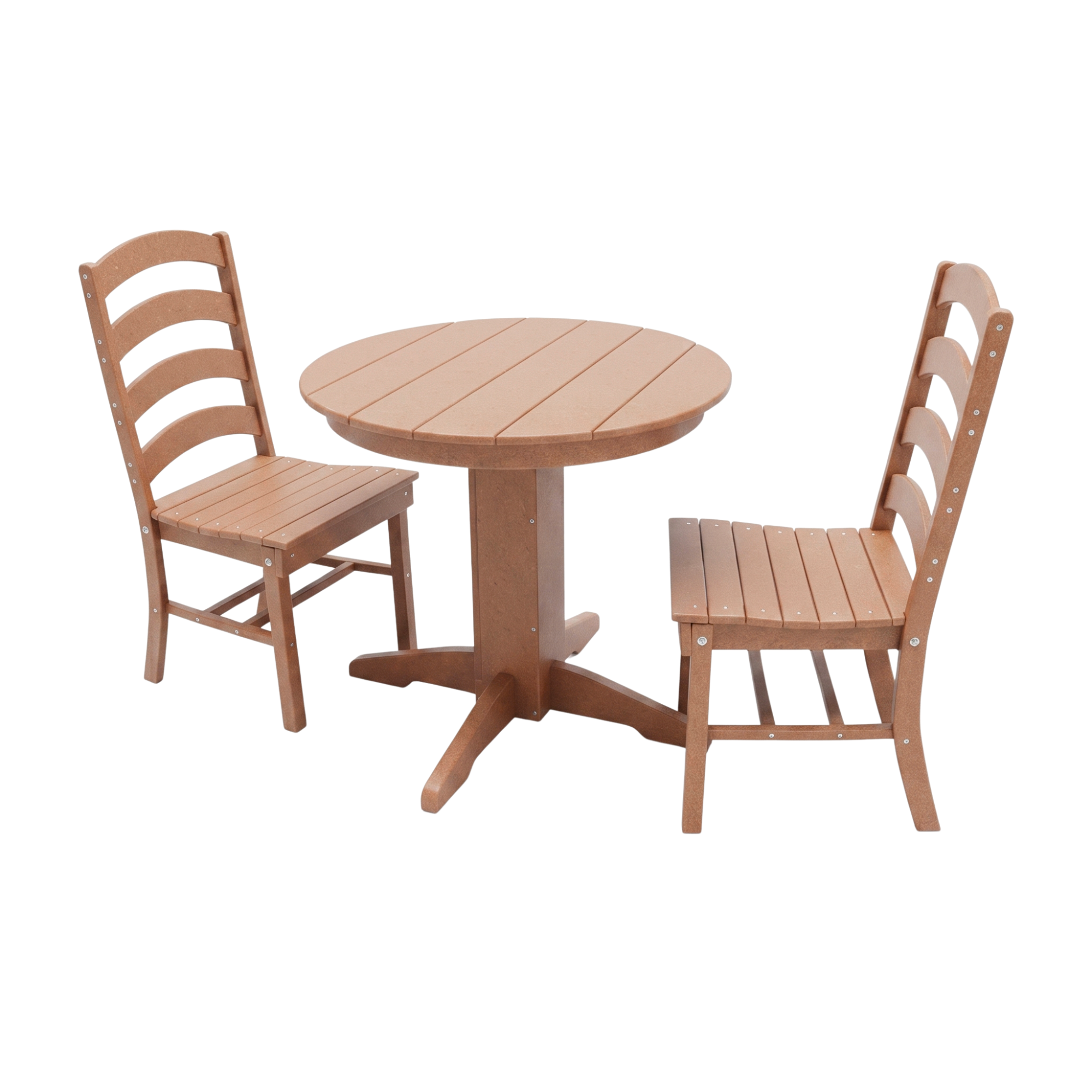 Keystone Amish Co. Josie 3-Piece Poly Outdoor Dining Set with Round Table