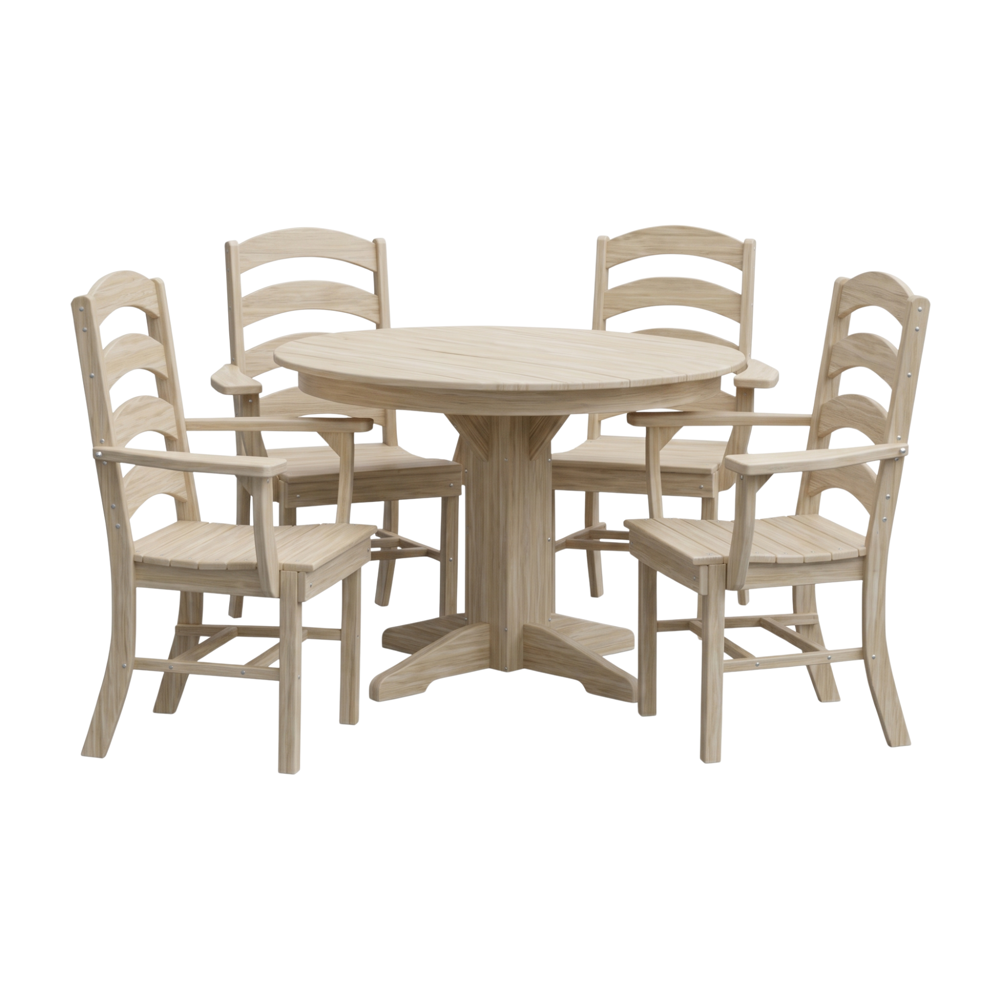 Keystone Amish Co. Josie 5-Piece Poly Outdoor Dining Set with Round Table