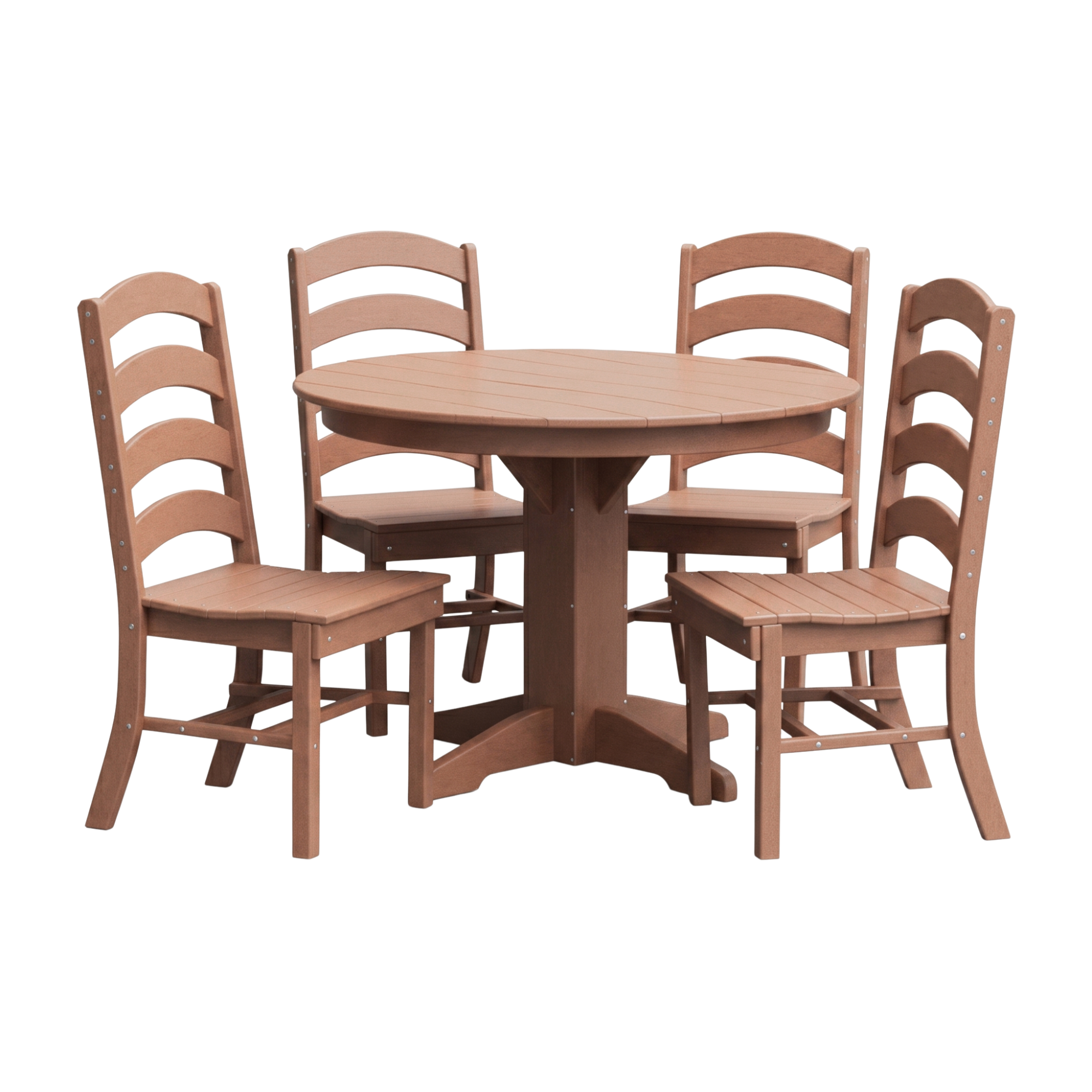 Keystone Amish Co. Josie 5-Piece Poly Outdoor Dining Set with Round Table