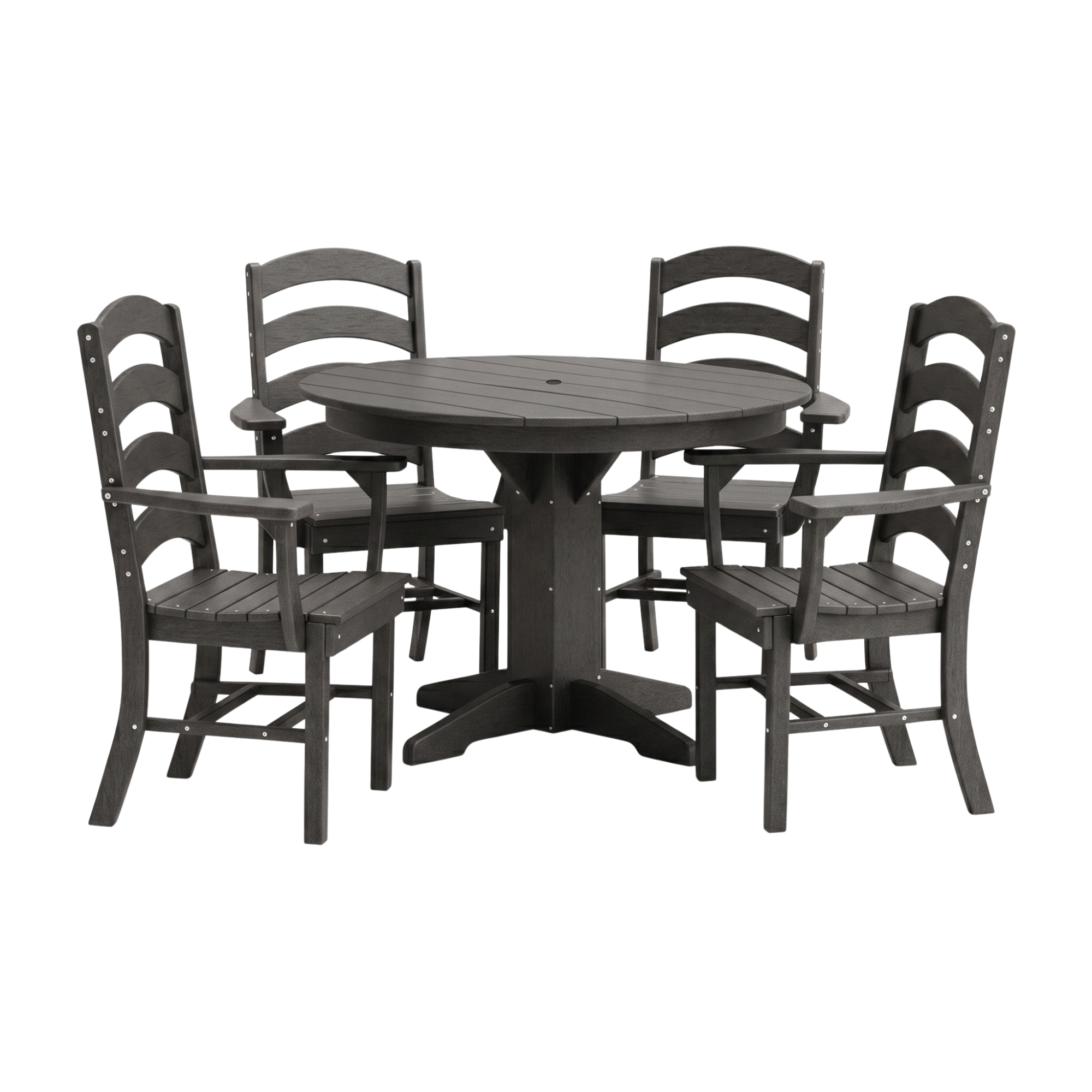 Keystone Amish Co. Josie 5-Piece Poly Outdoor Dining Set with Round Table
