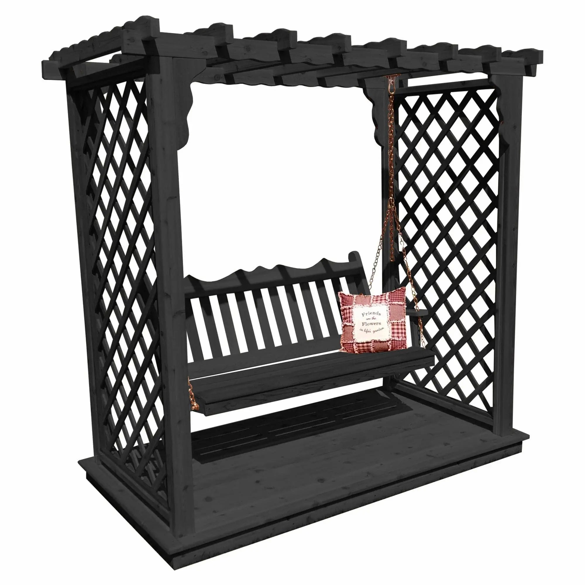 Heritage Lawncraft Manchester Cedar Garden Arbor with Swing