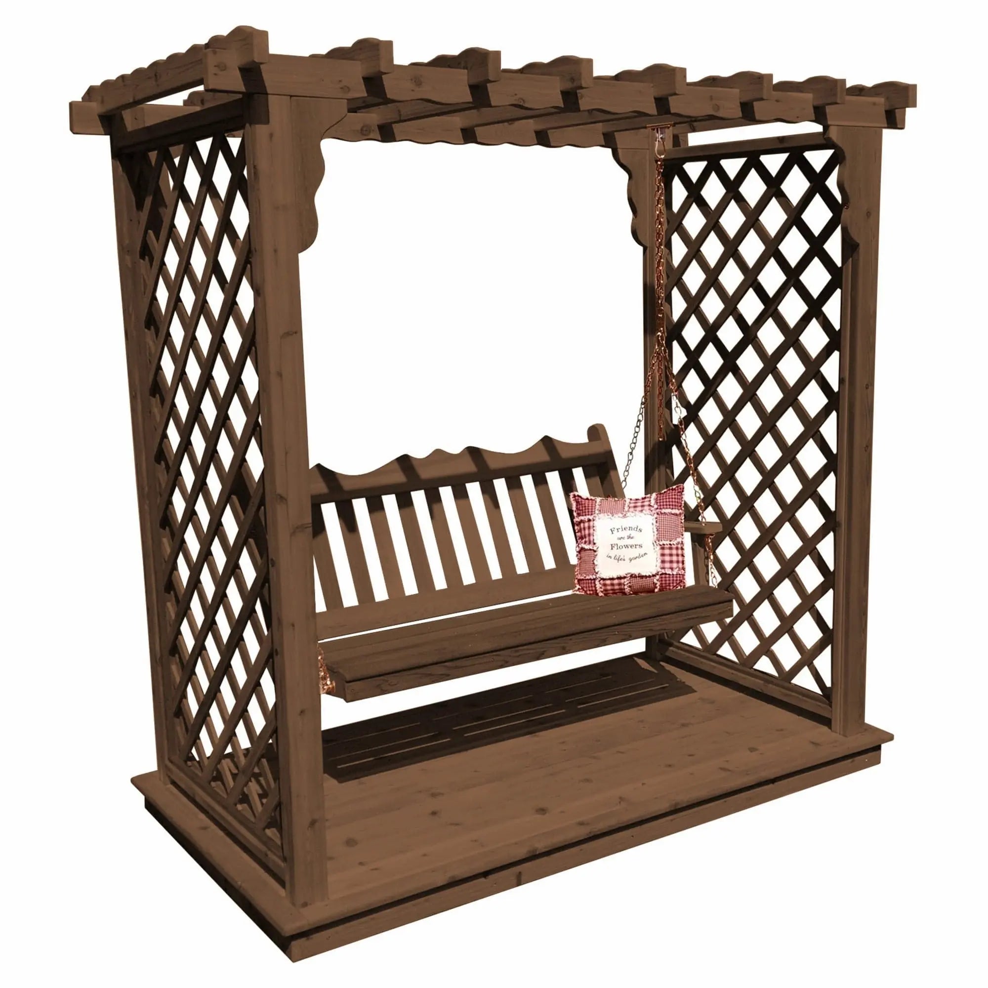 Heritage Lawncraft Manchester Cedar Garden Arbor with Swing