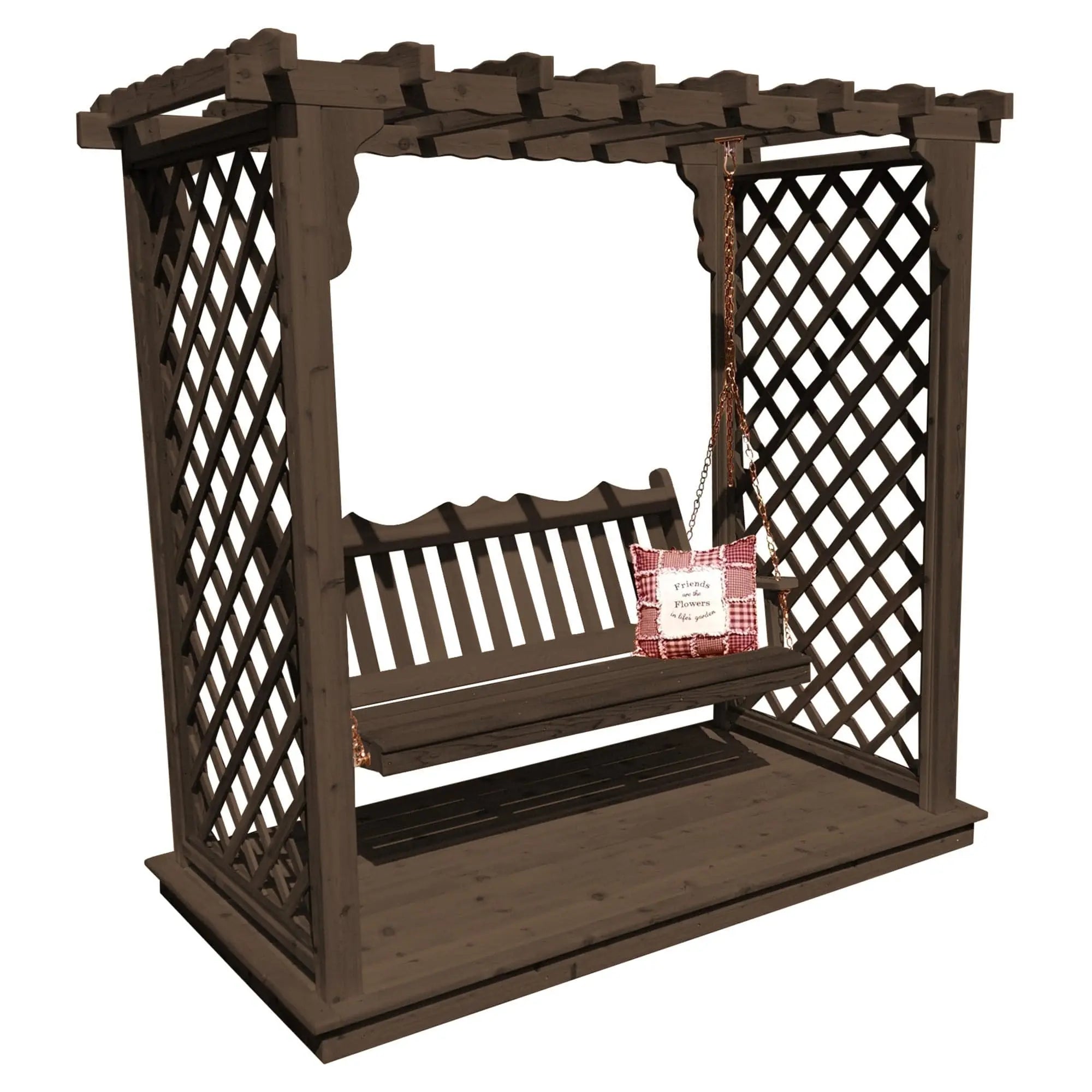 Heritage Lawncraft Manchester Cedar Garden Arbor with Swing