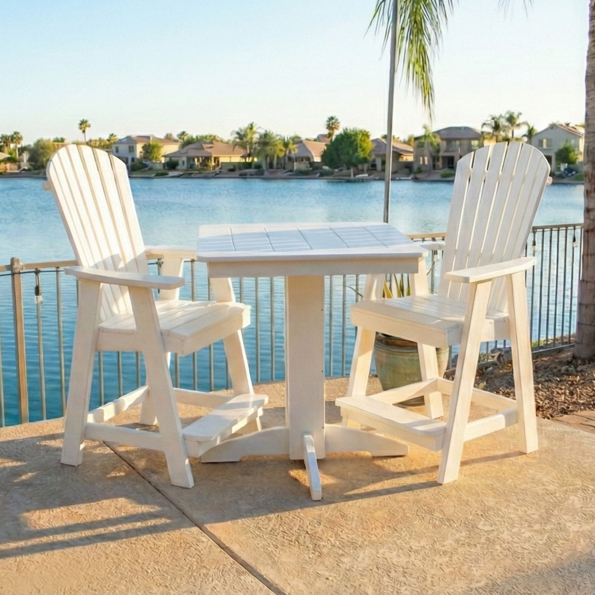 Keystone Amish Co. Sunburst 2-Person Counter Height Poly Dining Set