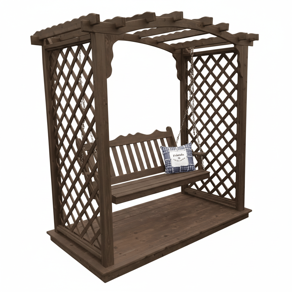 Heritage Lawncraft Newberry Cedar Garden Arbor with Swing