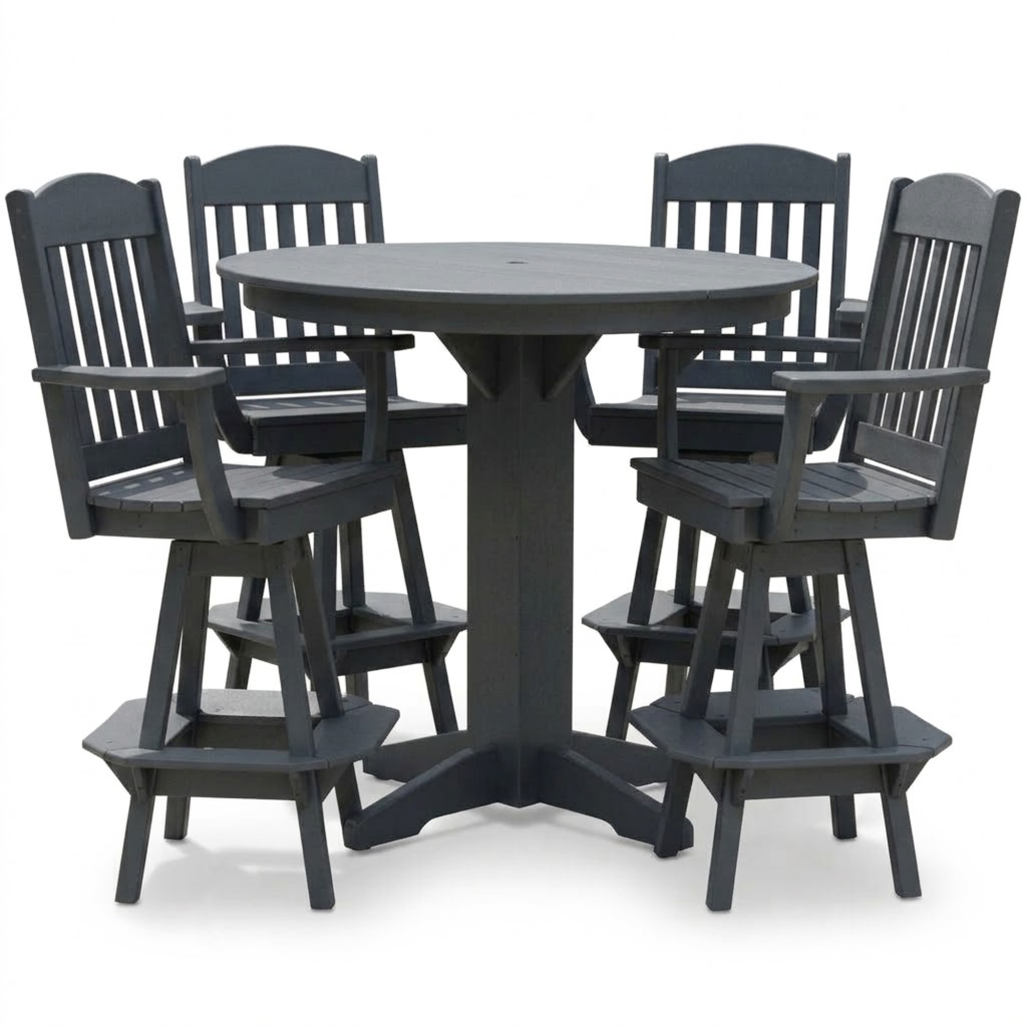 Keystone Amish Co. Classic 5-Piece Poly Round Bar-Height Dining Set