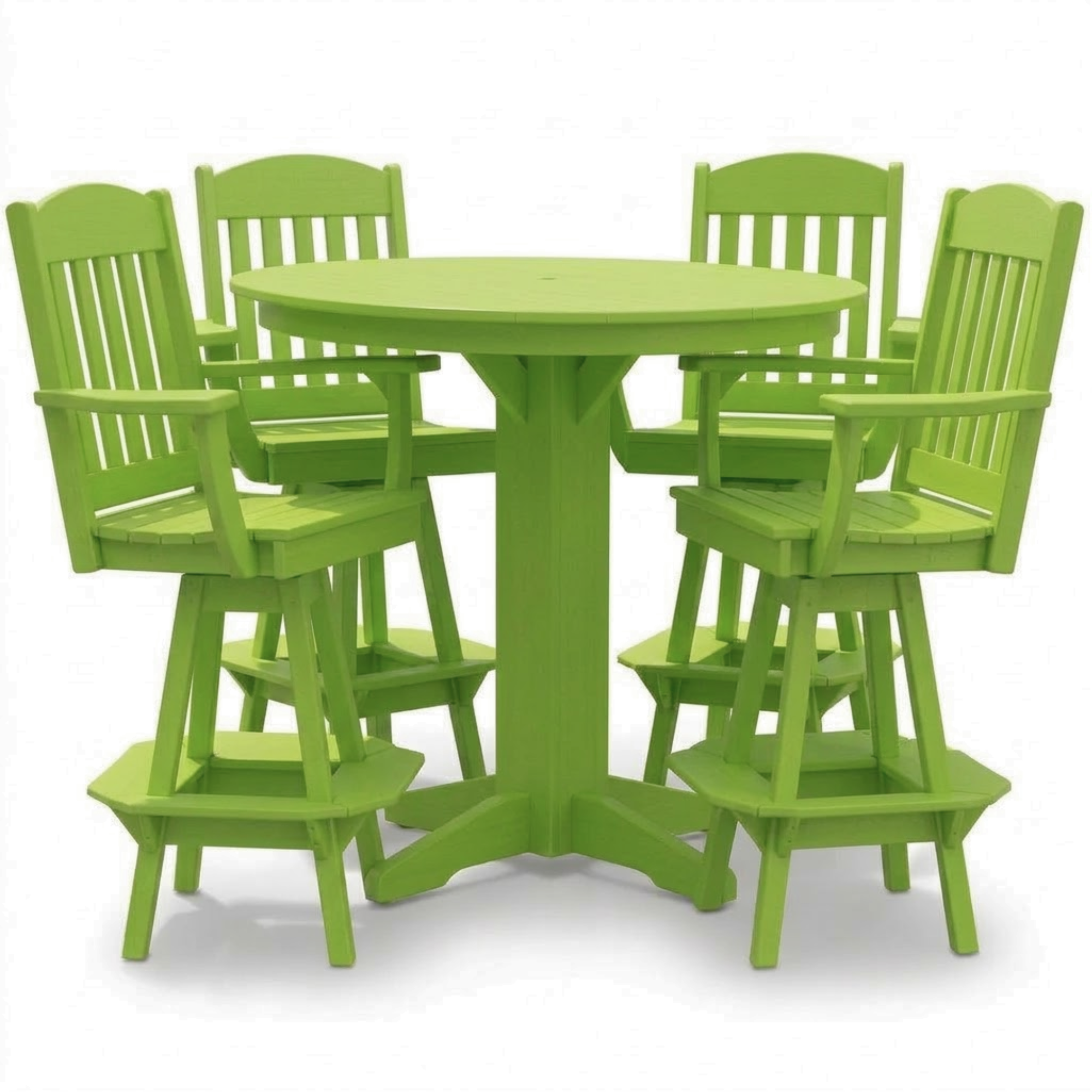 Keystone Amish Co. Classic 5-Piece Poly Round Bar-Height Dining Set