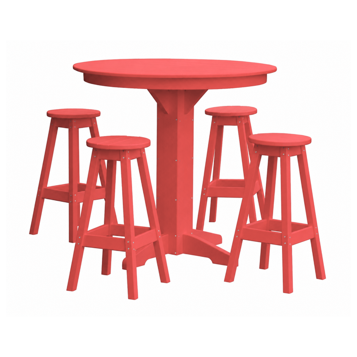 Keystone Amish Co. Poly Composite Sierra 5-Piece Bar Set with Round Table