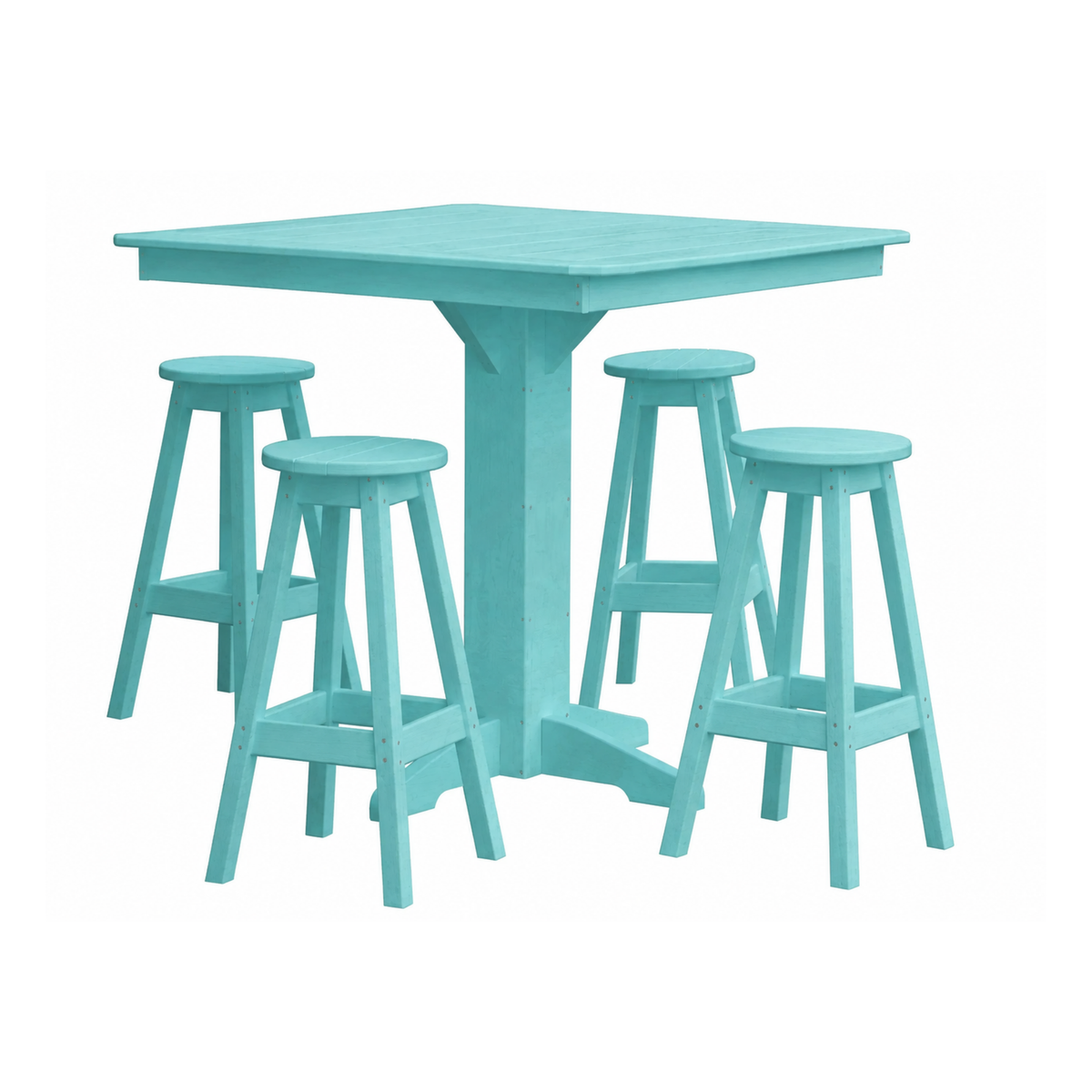 Keystone Amish Co. Sierra 5-Piece Poly Bar Stool Dining Set