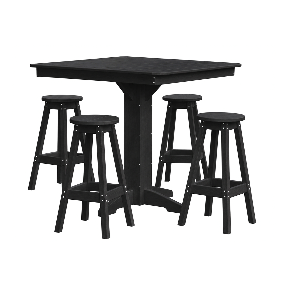 Keystone Amish Co. Sierra 5-Piece Poly Bar Stool Dining Set