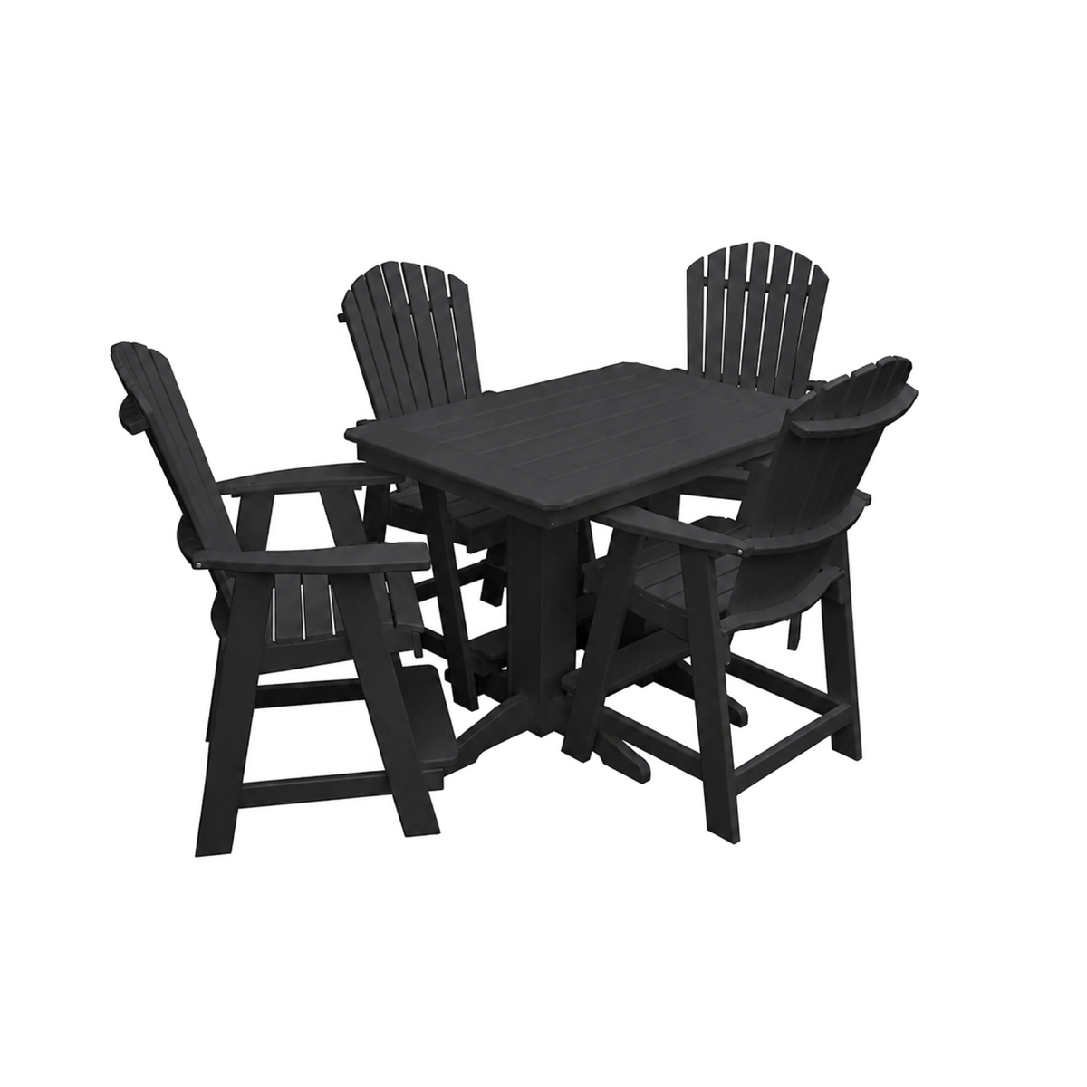 Keystone Amish Co. Sunburst 4-Person Counter Height Poly Dining Set