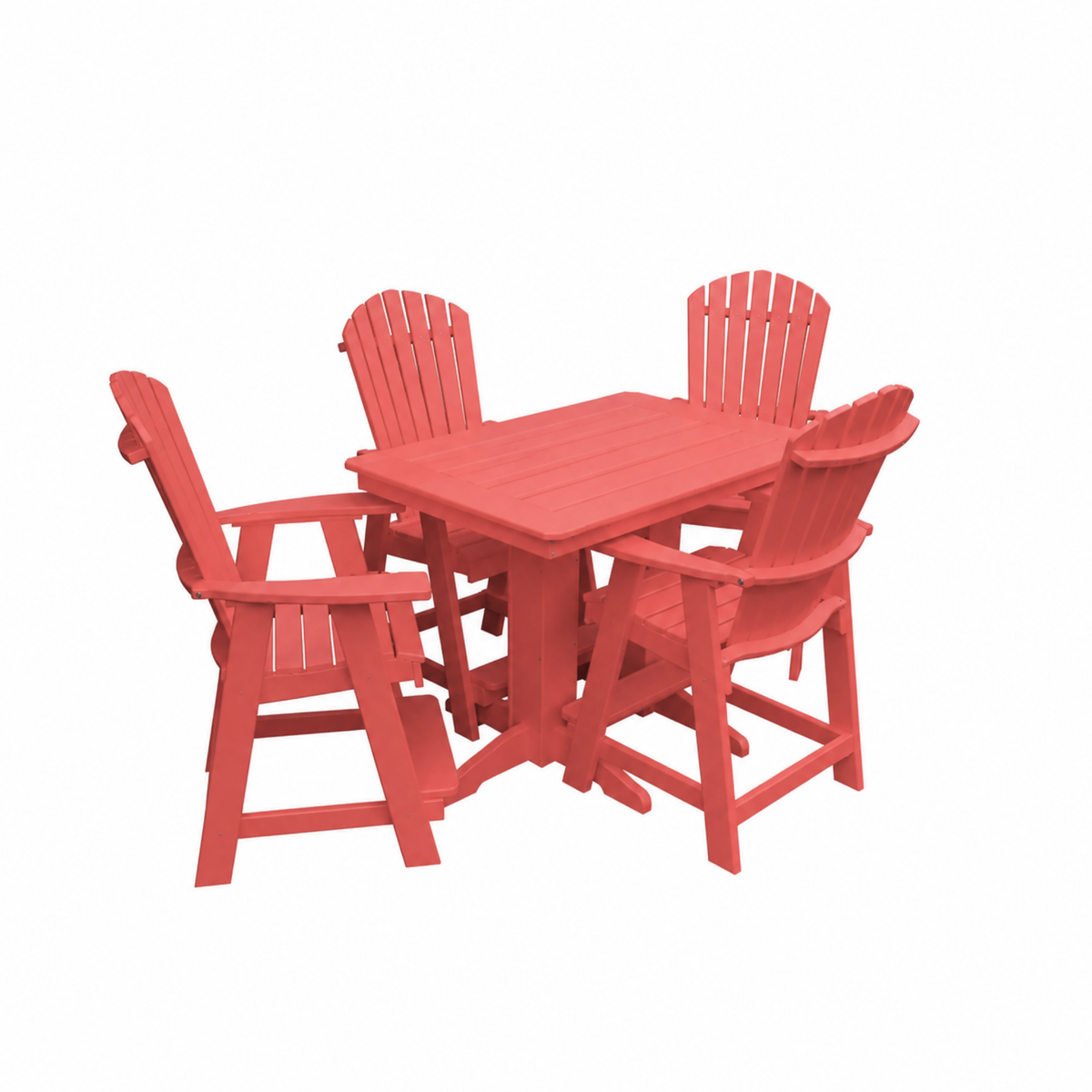 Keystone Amish Co. Sunburst 4-Person Counter Height Poly Dining Set