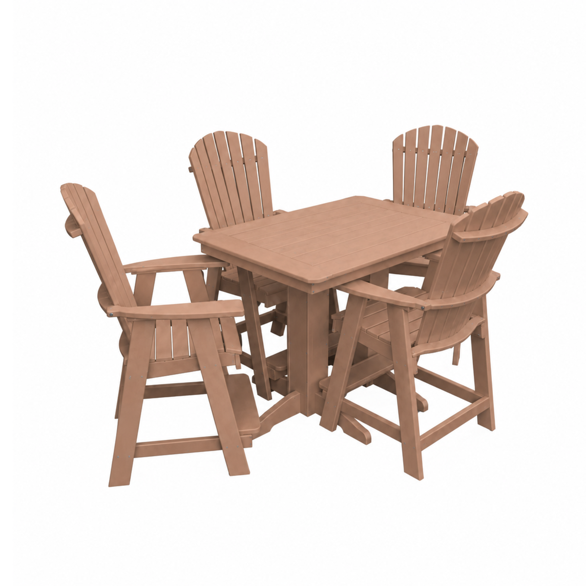 Keystone Amish Co. Sunburst 4-Person Counter Height Poly Dining Set