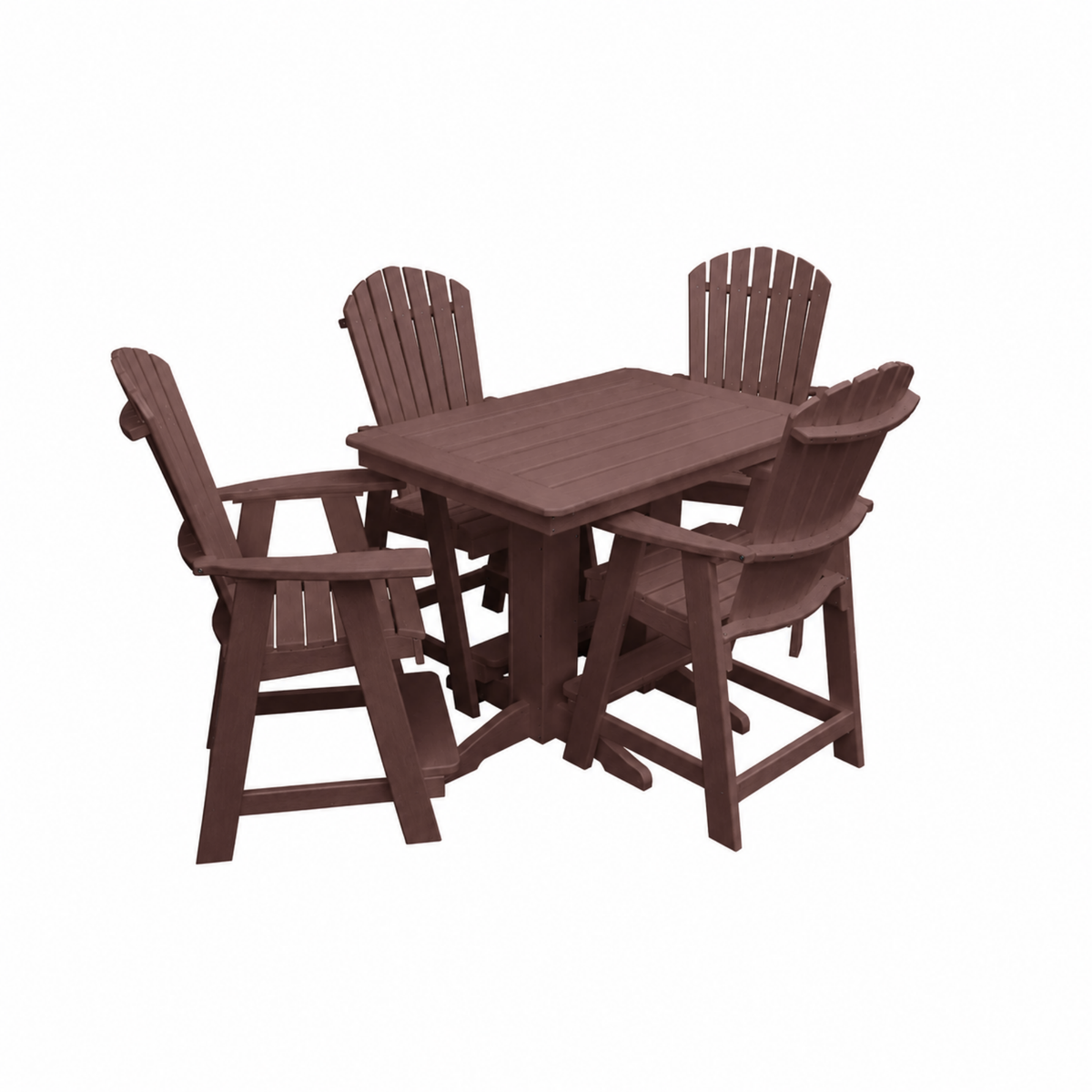 Keystone Amish Co. Sunburst 4-Person Counter Height Poly Dining Set