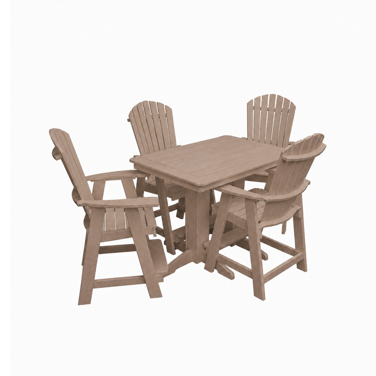 Keystone Amish Co. Sunburst 4-Person Counter Height Poly Dining Set