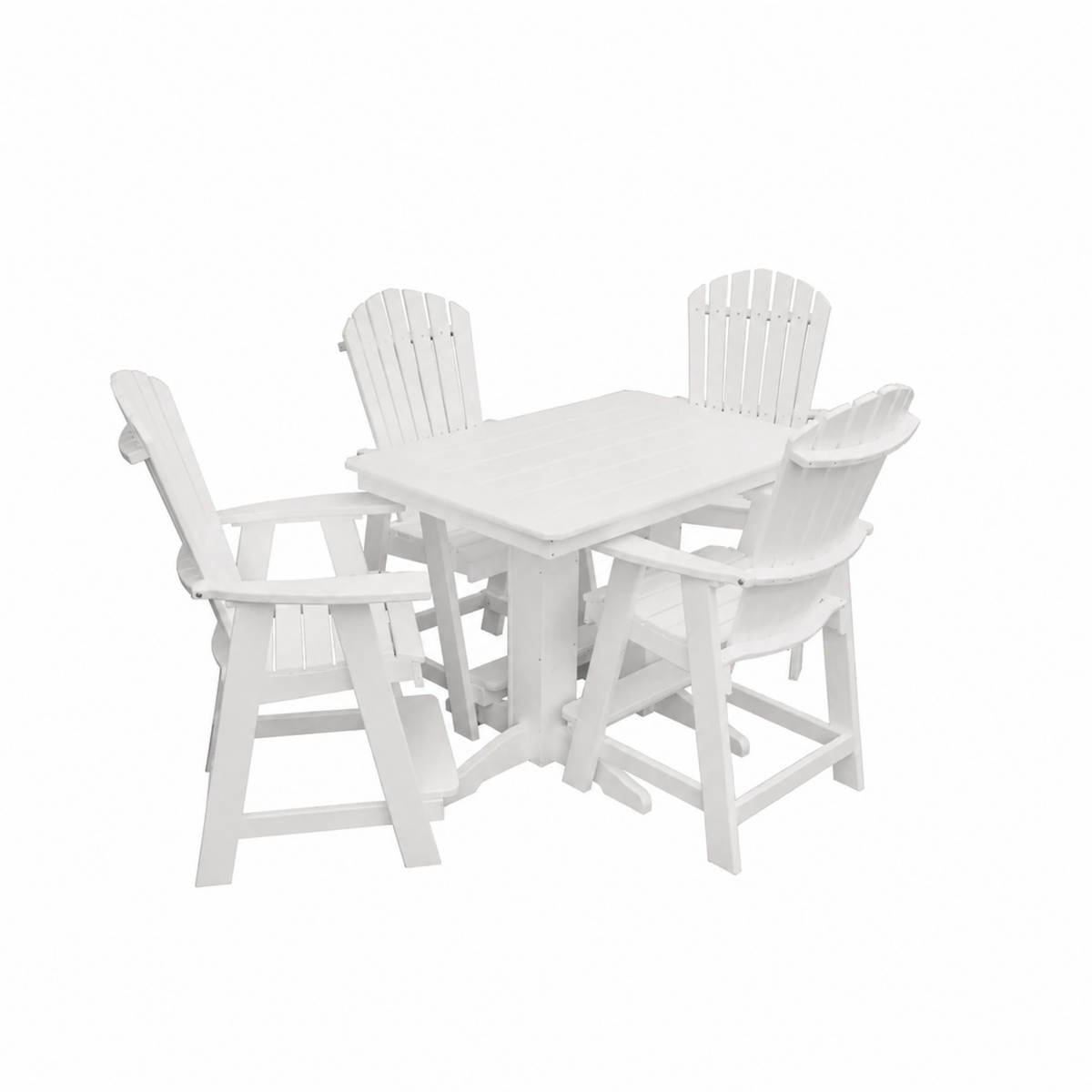 Keystone Amish Co. Sunburst 4-Person Counter Height Poly Dining Set