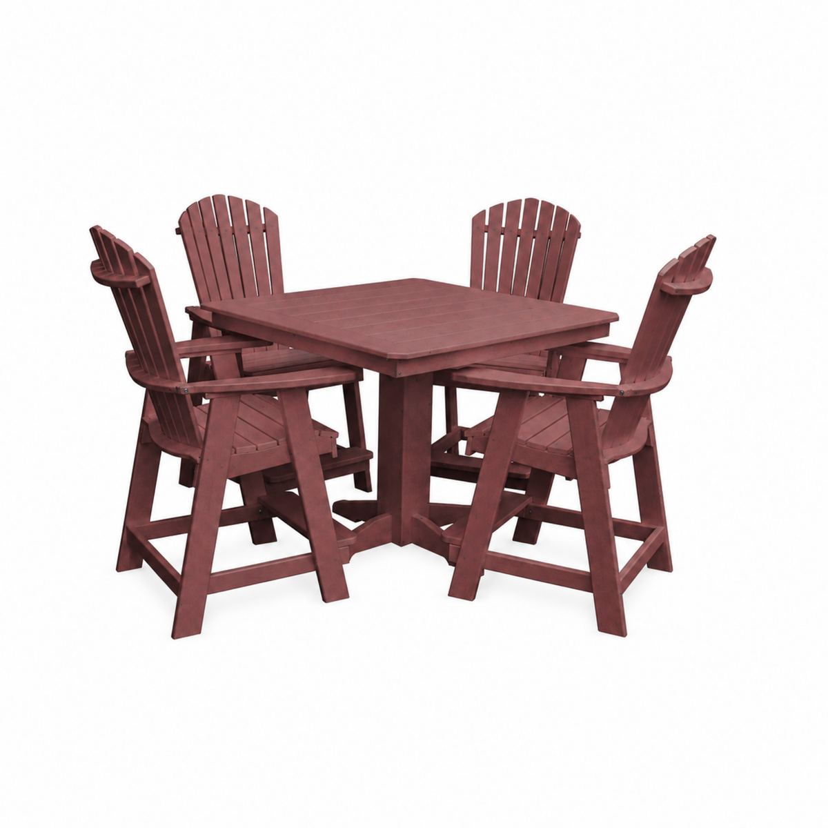 Keystone Amish Co. Sunburst 5-Piece Counter Height Poly Dining Set
