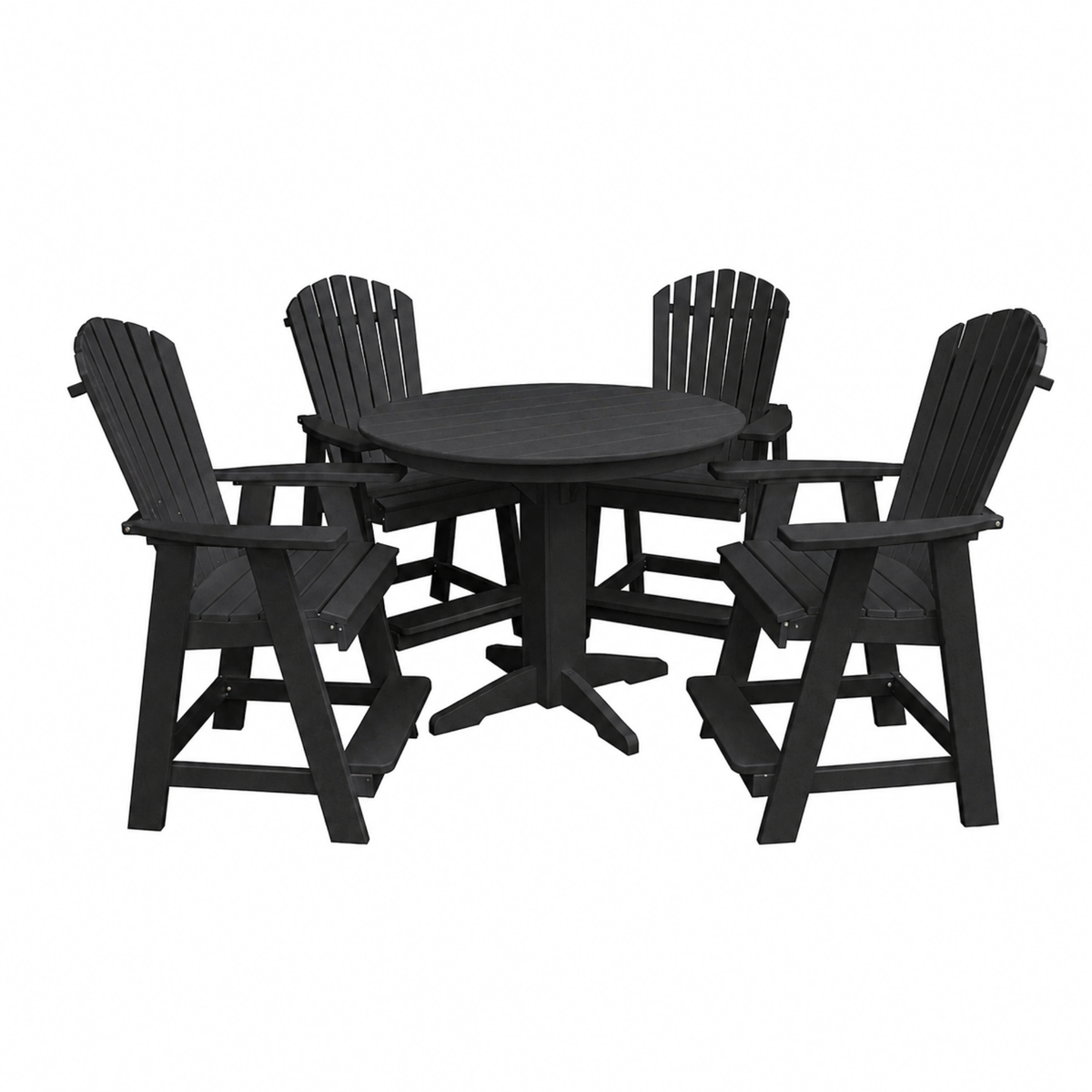 Keystone Amish Co. Sunburst 5-Piece Counter Height Poly Round Dining Set