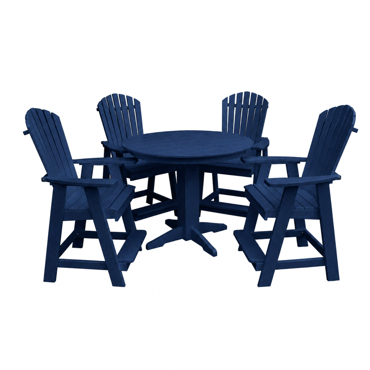Keystone Amish Co. Sunburst 5-Piece Counter Height Poly Round Dining Set