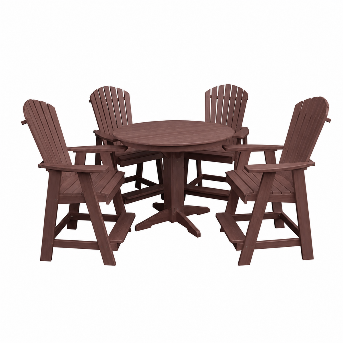 Keystone Amish Co. Sunburst 5-Piece Counter Height Poly Round Dining Set