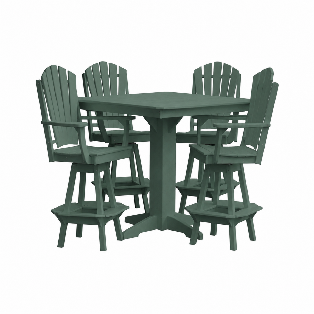 Keystone Amish Co. Sunburst 5-Piece Poly Bar-Height Dining Set