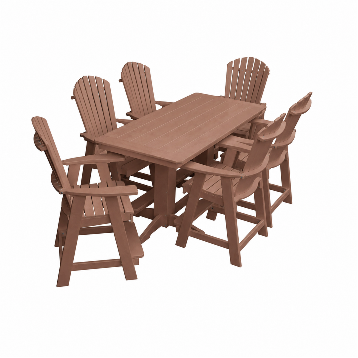 Keystone Amish Co. Sunburst 7-Piece Poly Counter Height Dining Set