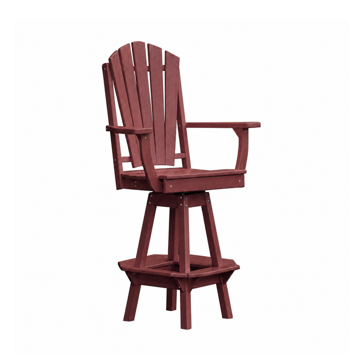 Keystone Amish Co. Sunburst Poly Outdoor Swivel Bar Chair
