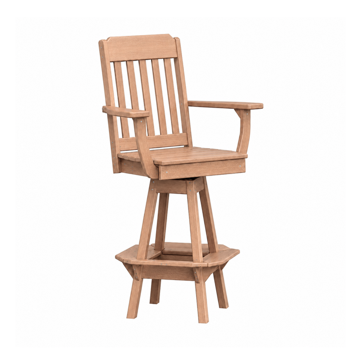 Keystone Amish Co. Traditional Poly Composite Swivel Bar Chair