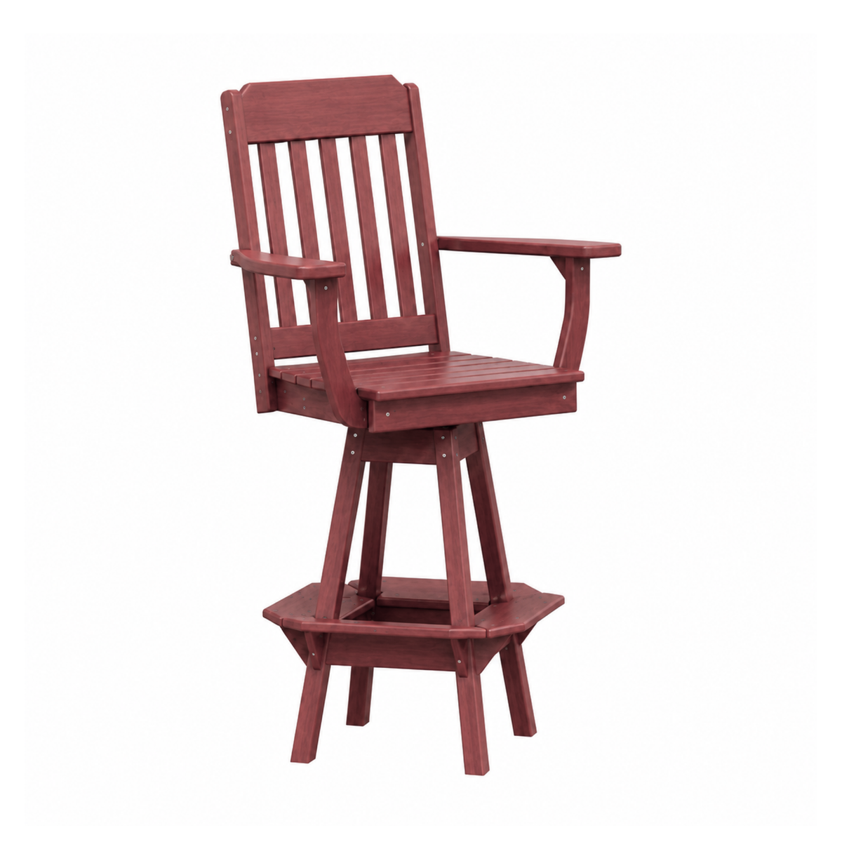 Keystone Amish Co. Traditional Poly Composite Swivel Bar Chair