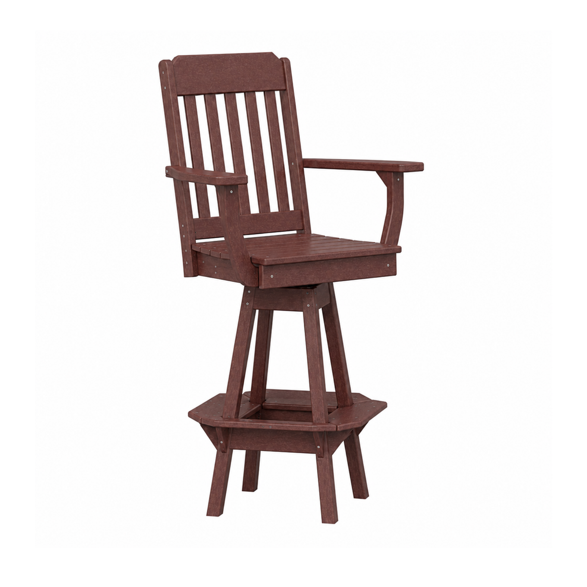 Keystone Amish Co. Traditional Poly Composite Swivel Bar Chair
