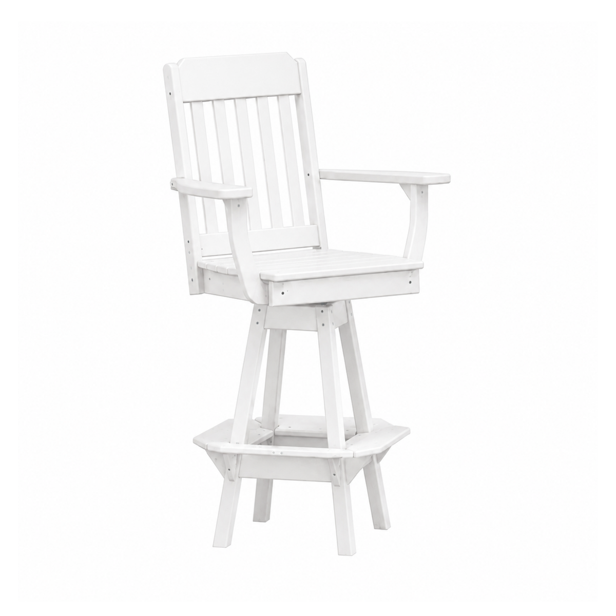 Keystone Amish Co. Traditional Poly Composite Swivel Bar Chair