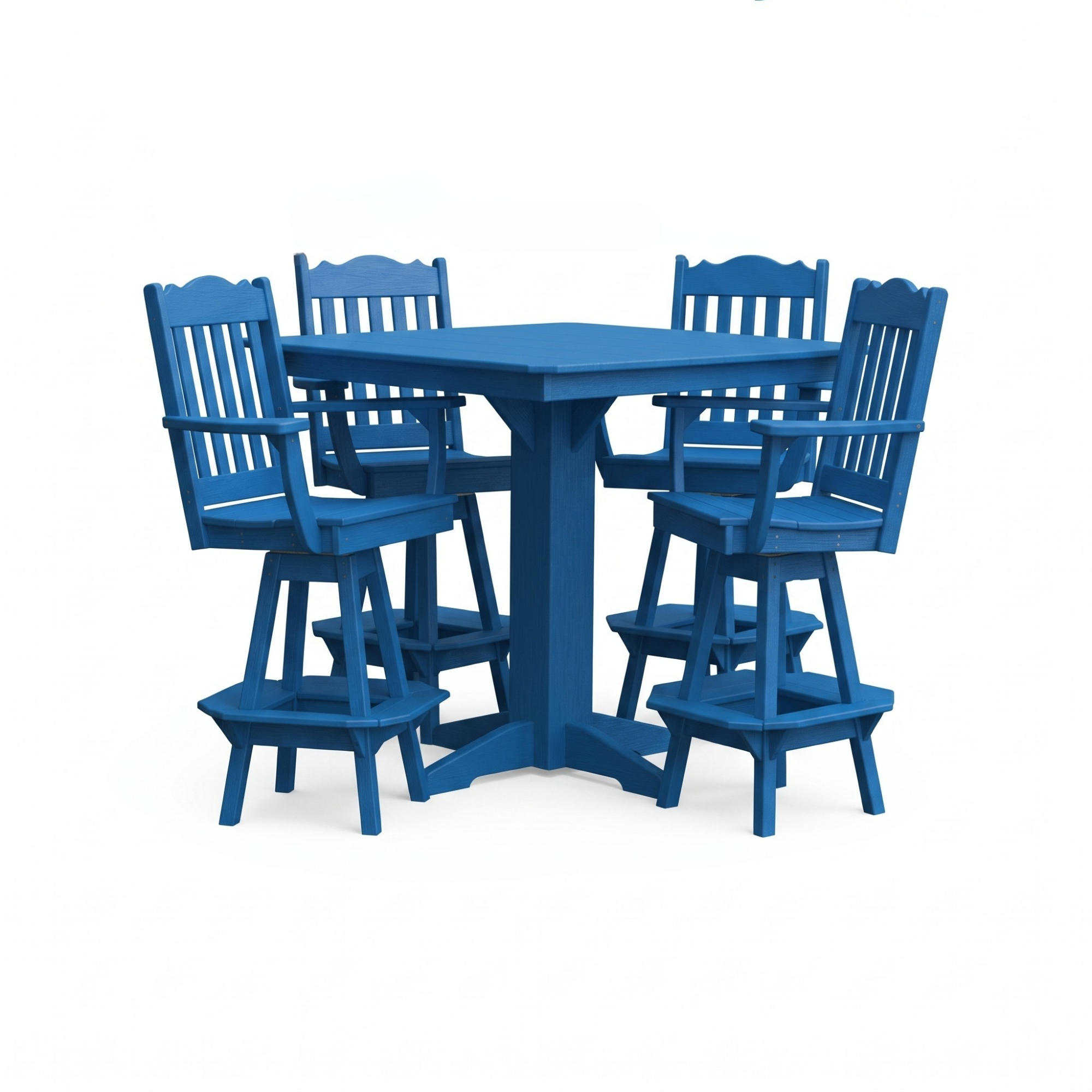Keystone Amish Co. York 5-Piece Poly Bar Dining Set with Square Table