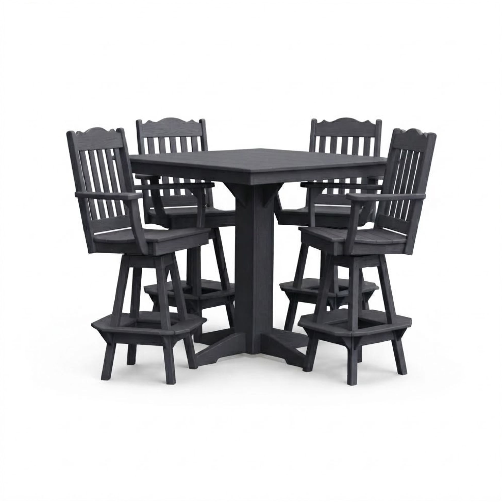 Keystone Amish Co. York 5-Piece Poly Bar Dining Set with Square Table