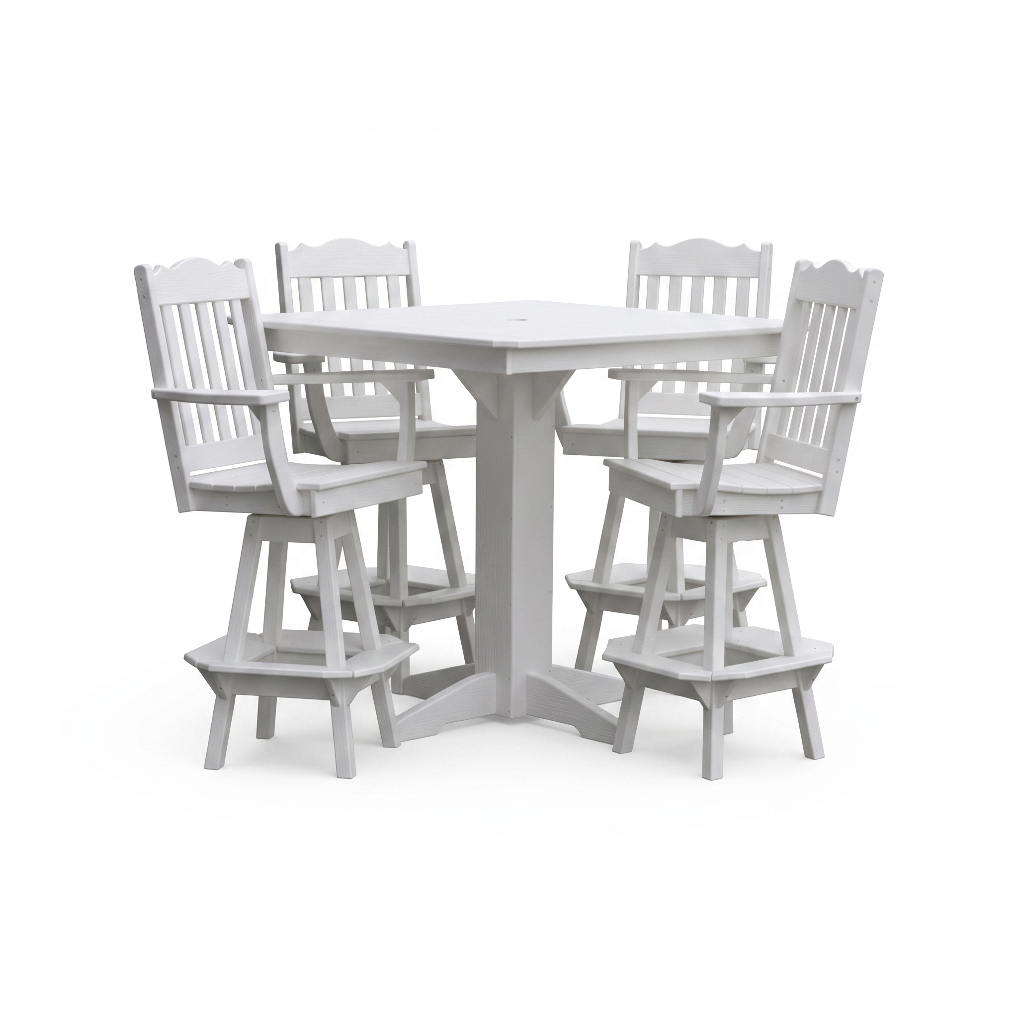 Keystone Amish Co. York 5-Piece Poly Bar Dining Set with Square Table