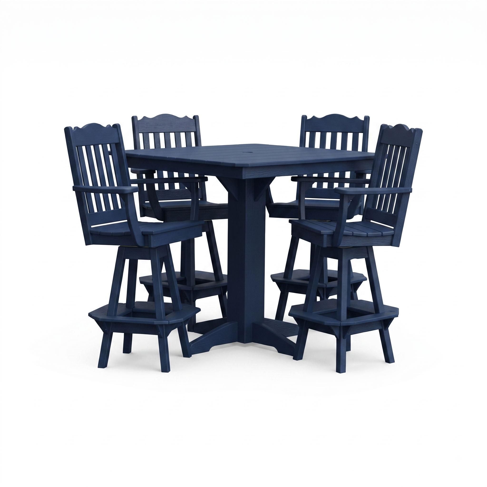 Keystone Amish Co. York 5-Piece Poly Bar Dining Set with Square Table