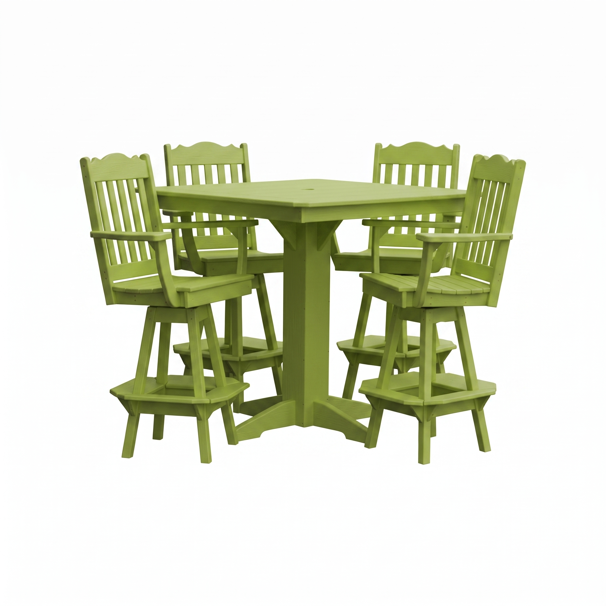 Keystone Amish Co. York 5-Piece Poly Bar Dining Set with Square Table