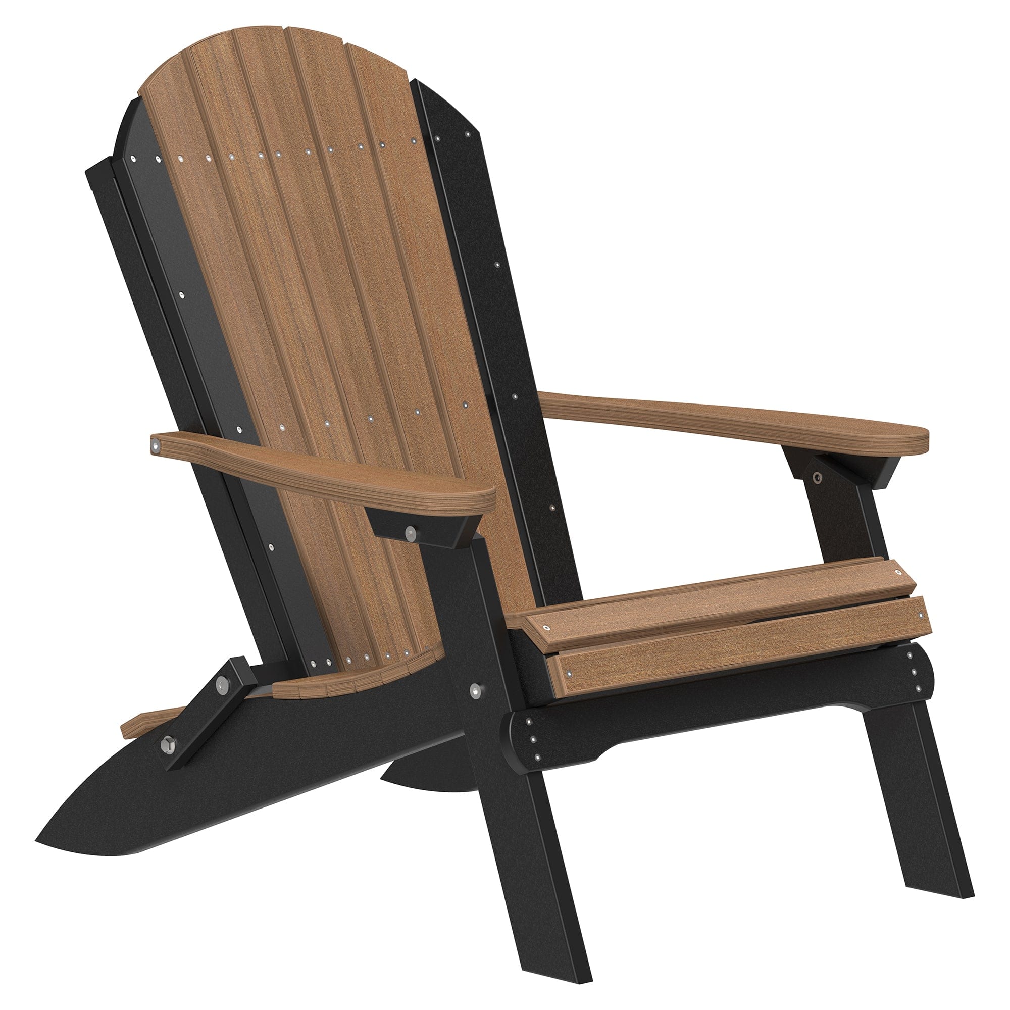 LuxCraft Folding Poly Lumber Adirondack Chair