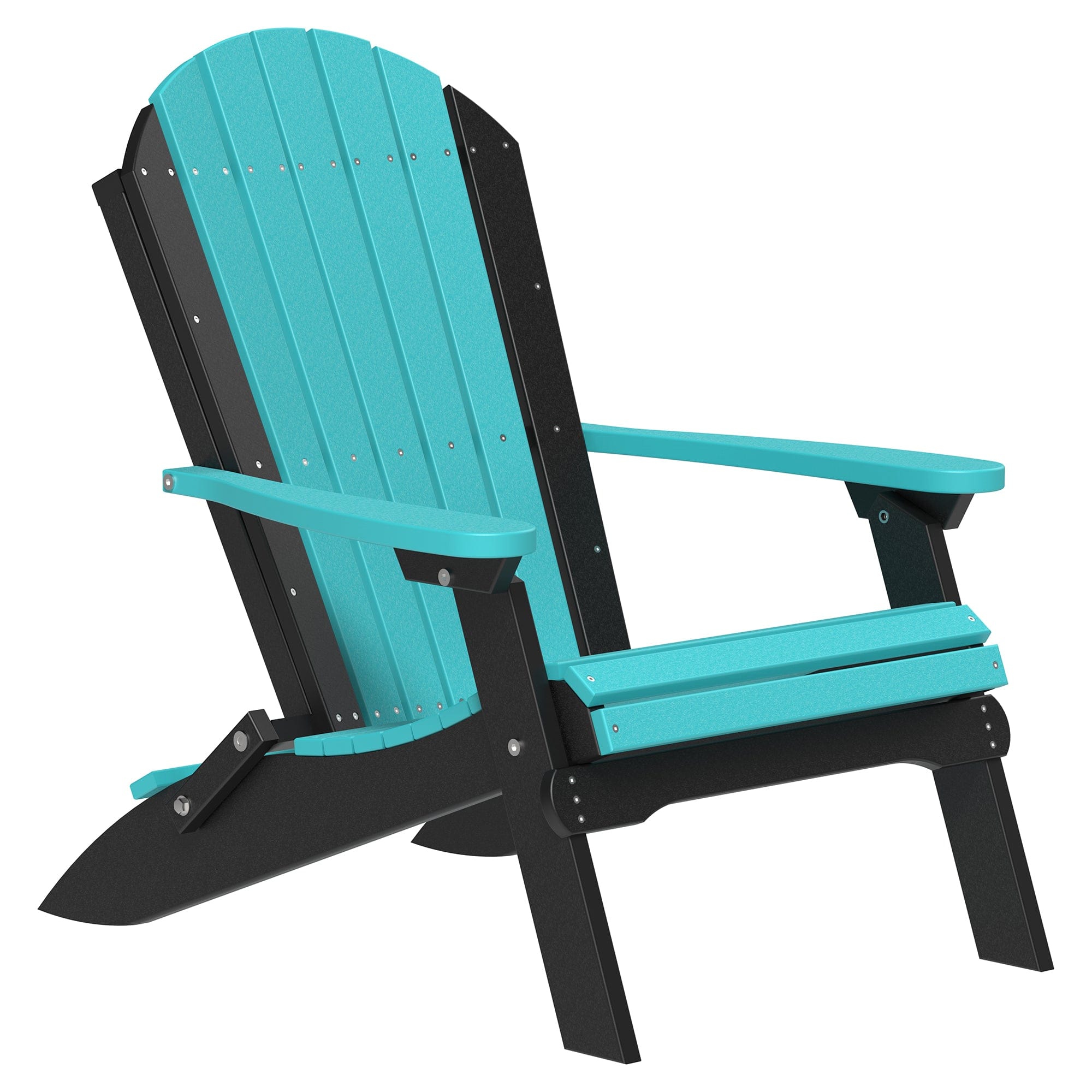 LuxCraft Folding Poly Lumber Adirondack Chair