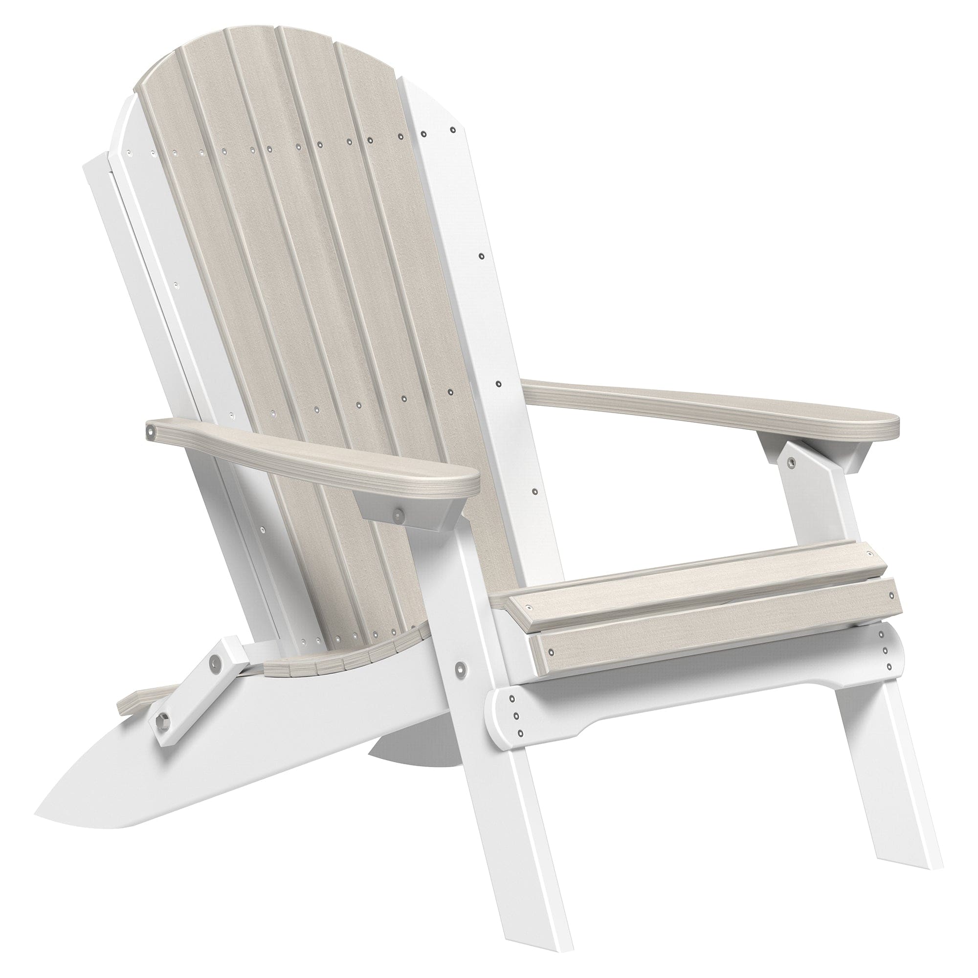 LuxCraft Folding Poly Lumber Adirondack Chair