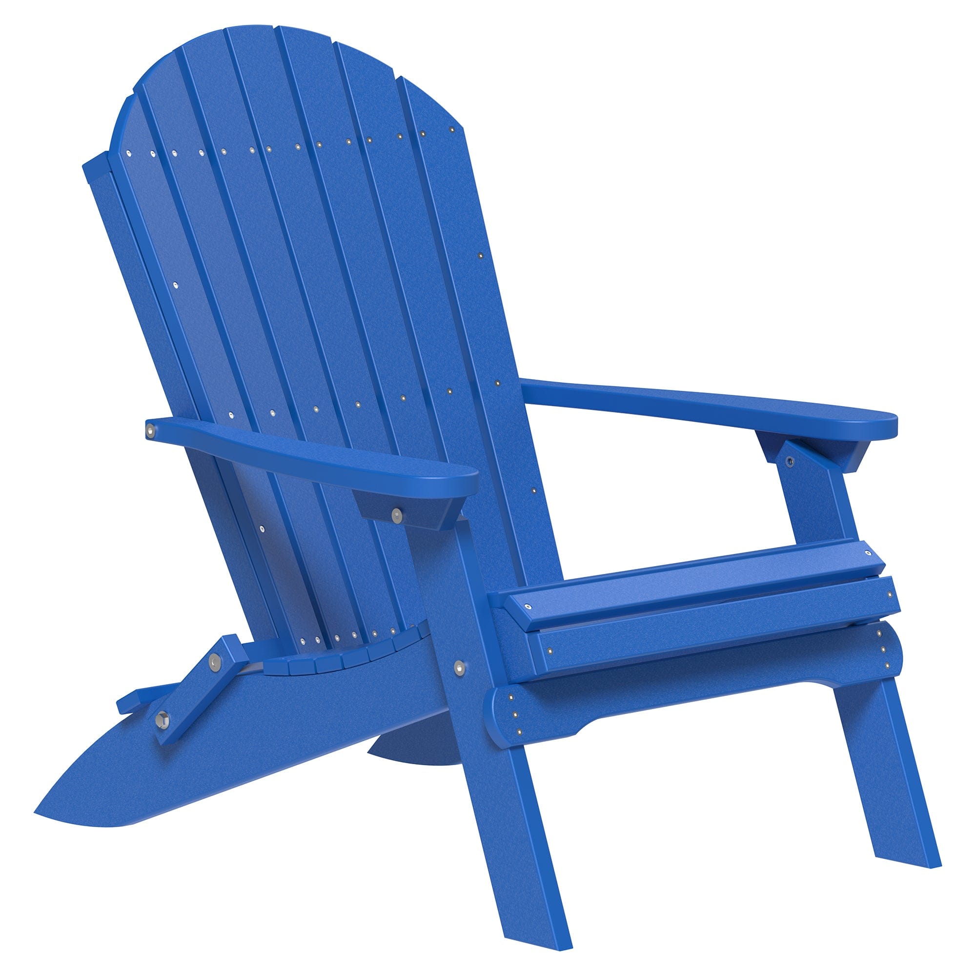 LuxCraft Folding Poly Lumber Adirondack Chair