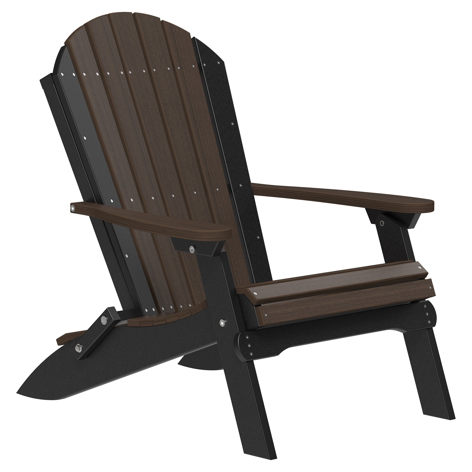 LuxCraft Folding Poly Lumber Adirondack Chair